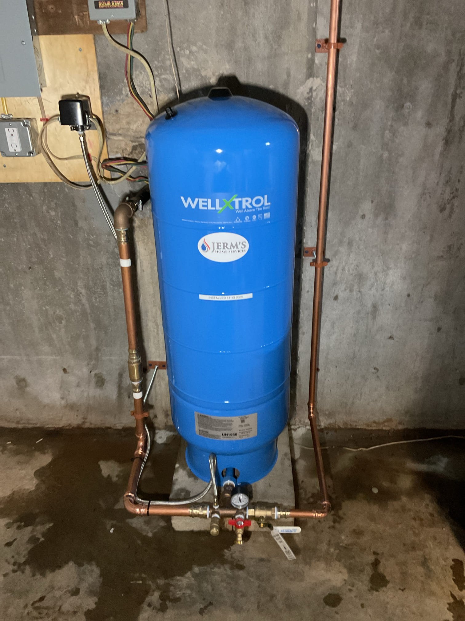-The existing pressure tank has failed due to a ruptured internal bladder and age-related deterioration. We recommend replacing the unit with a new 32-gallon pressure tank to restore consistent water pressure and improve overall system efficiency.
-The kitchen drain line was found to have a failed fitting and improper pipe pitch, resulting in poor drainage. Due to limited access, we will replace the affected drain line and correct the slope within the attic to ensure proper flow and prevent future leaks or backups.

Completed Work:
The rubber tee fitting on the vent line was removed and replaced with a new PVC 90° fitting. The vent line serving the kitchen was previously capped; the bathroom vent line was confirmed to be properly pitched and supported at 4-foot intervals.
-The existing drain line entering the kitchen cabinet wall was cut and capped flush with the wall. The section of drain piping below the floor was also capped, and the line was cut further back to allow for proper ada