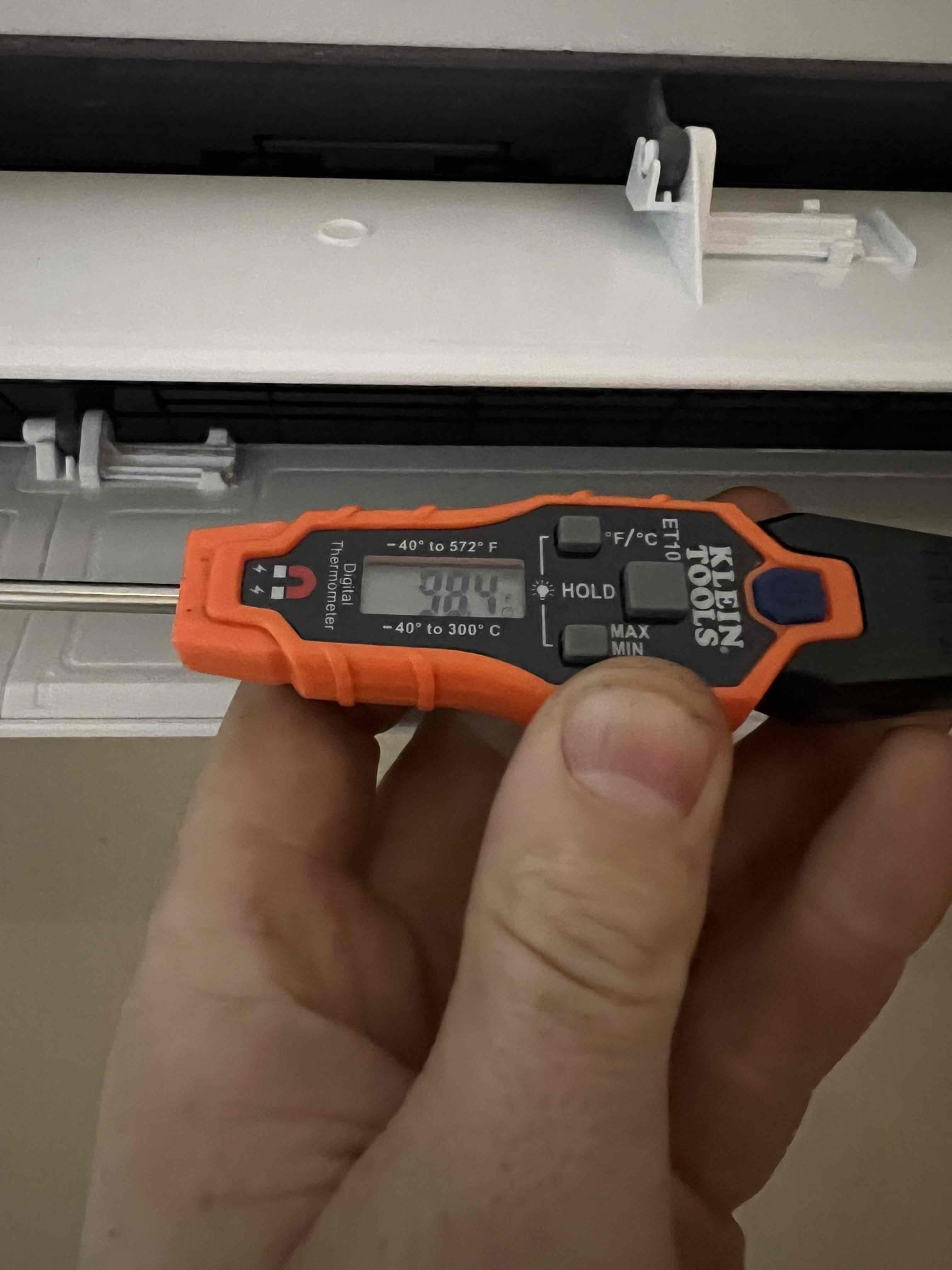 Arrived onsite to investigate a noise coming from the mini-split head in the living room. I reviewed a video of the sound but wasn’t able to reproduce it while onsite. I checked the refrigerant pressures and temperatures, and everything was within spec. The noise they heard was likely refrigerant flowing through the system. 

The three heads upstairs weren’t turning on. I checked the refrigerant pressures and they were within spec. I reset the outdoor unit, and the indoor units came back on. I also checked the temperatures, which were within spec. Verified operation, and the system is working properly at this time. This work is covered under Jerm’s warranty.