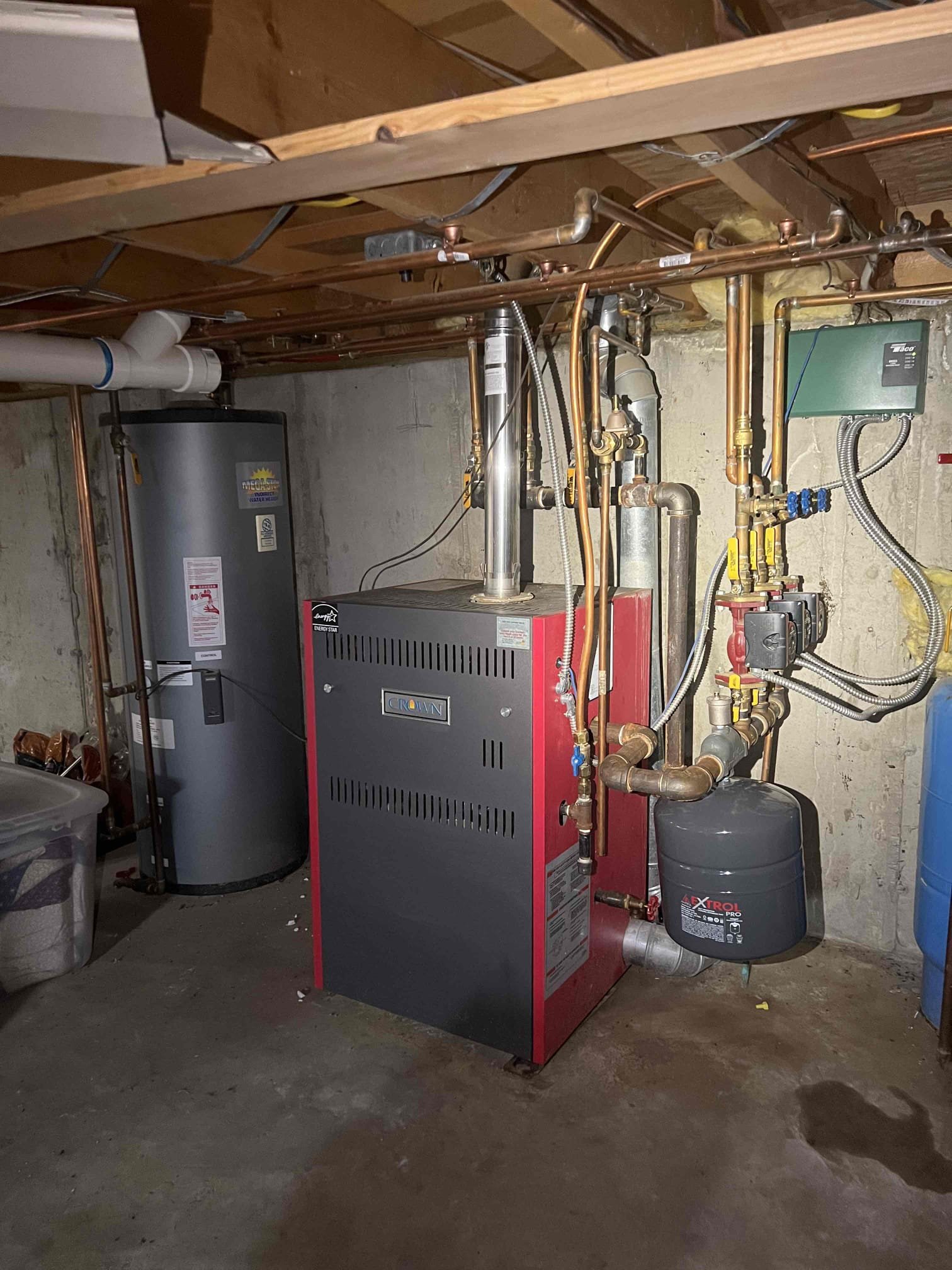 Installed heat check valve on indirect water heater zone due to heat zones bleeding into the zone and over heating it. Verified operation and system is working properly at this time.