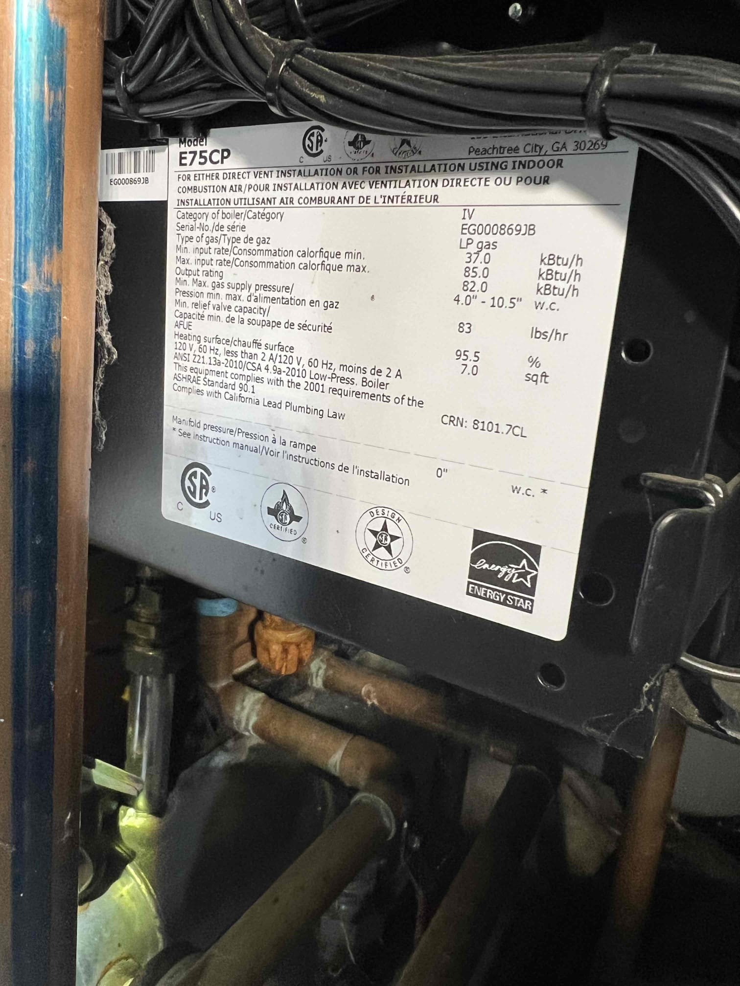 Arrived on site to investigate a propane boiler with intermittent heat. The homeowners previously had another company look at the issue, and they were told the boiler needed to be replaced. The boiler is a 12-year-old Rinnai wall-hung high-efficiency unit. I explained that this model does not have a strong reputation for longevity compared to other wall-hung high-efficiency boilers.

The boiler had an E 02 error code ( no flame forming ). I reset the boiler and it fired and ran while I was there. They said that it keeps going out on an error code. I presented options to diagnose the issue and to replace the leaking and corroded expansion tank. The homeowners decided they would prefer to winterize the house for now and plan to replace the boiler next year.