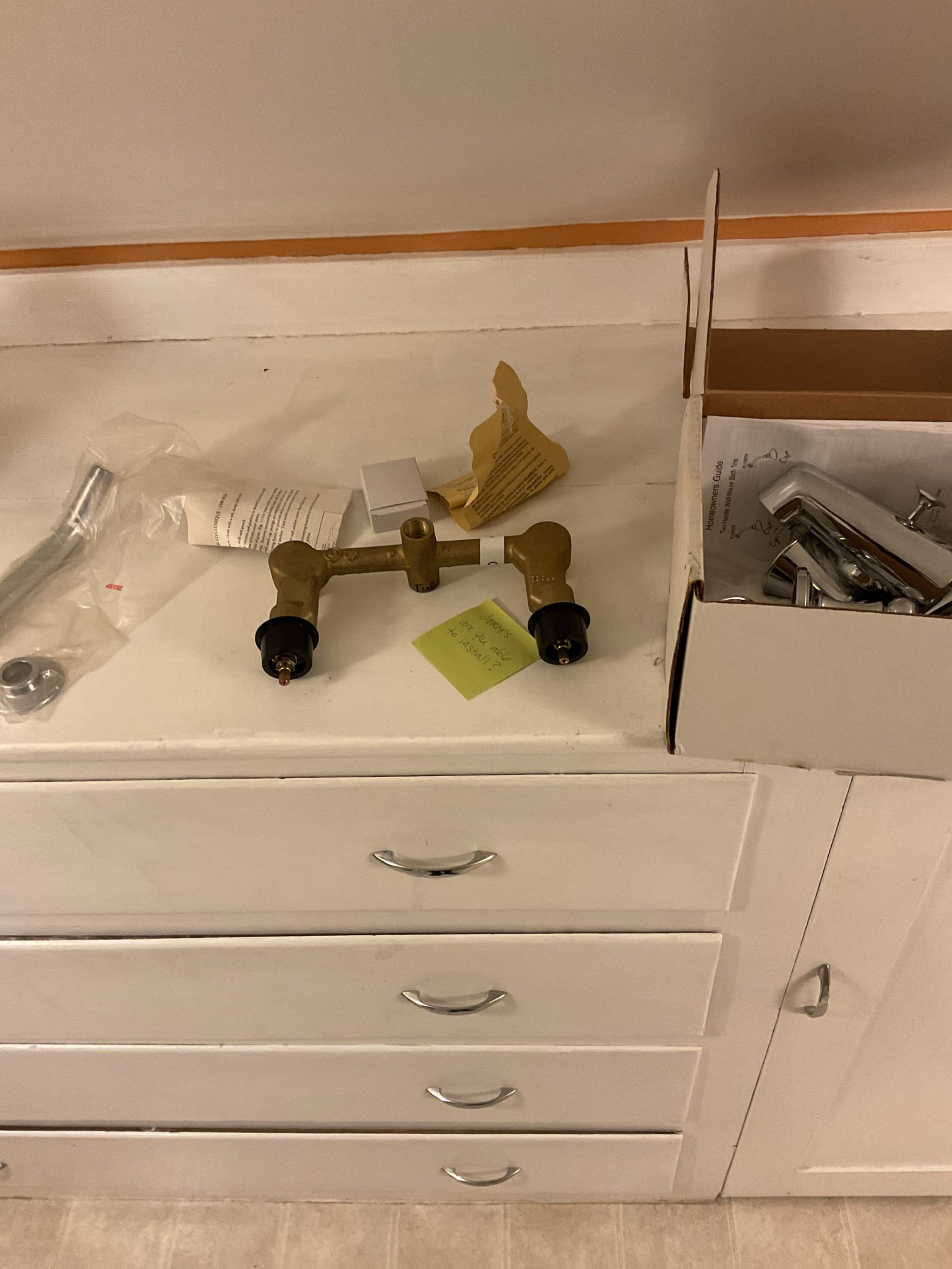 We replaced the customer-supplied shower valve due to the existing valve leaking. This included removing the faulty valve, installing the new customer-provided unit, and inspecting all surrounding piping. An access hole was enlarged as needed to properly reach and secure the shower head water line. After installation, the system was thoroughly tested and confirmed to be operating correctly with no leaks present. Any additional repairs required to bring the installation up to code were discussed with the customer prior to completion.