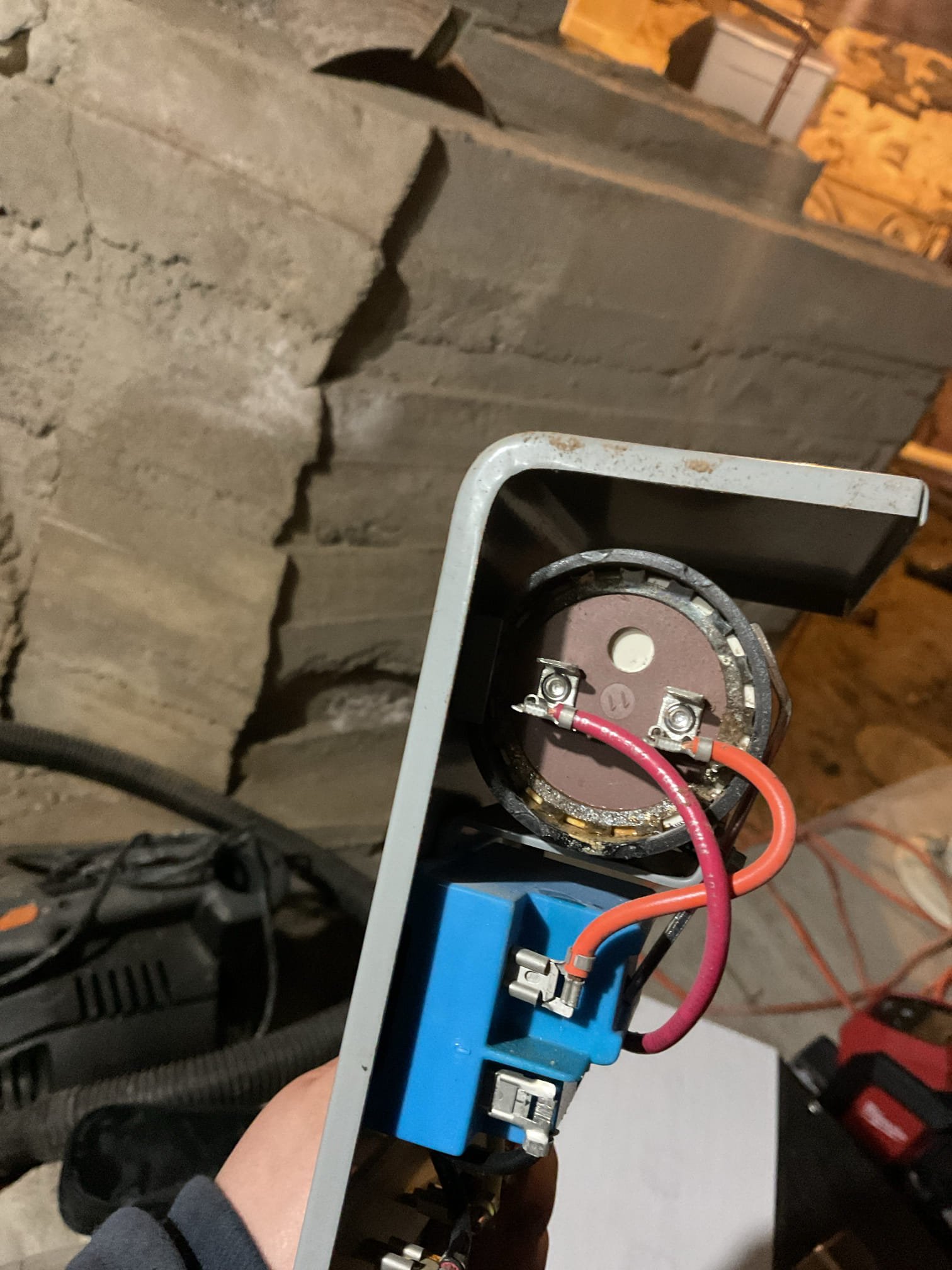 I was called to a home to diagnose a no water issue. After a thorough evaluation, I determined that the 1/2hp control box was the most likely cause. The homeowner opted to try and replace it himself, but I highly recommend replacing the well tank as it appears to be weeping from the inlet 90°.