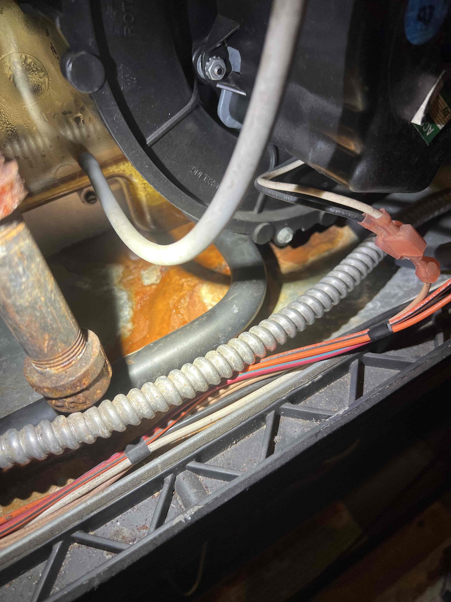 I arrived at the client's home to diagnose a no-heat issue on a propane boiler. Upon inspection, I found the wiring loose, which was causing the boiler to not fire. I secured the wiring and the boiler fired properly. I also noticed water leaking from the condensate pan, which I will investigate further. I checked the carbon monoxide levels and found no leaks. I am currently having trouble locating the condensate gaskets, and I will provide an estimate once I have that information.