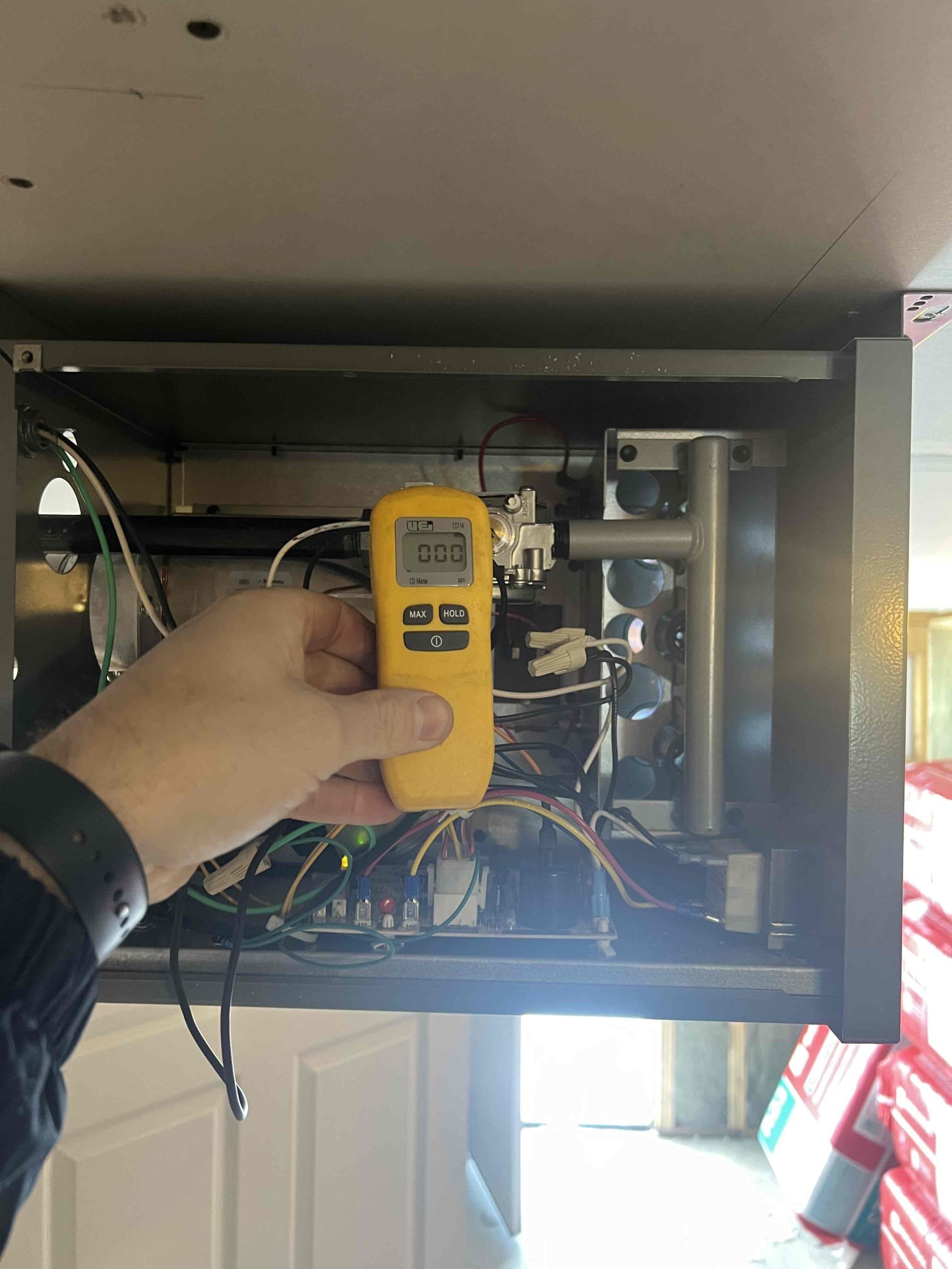 Arrived onsite and removed the existing 5/8” copper gas line from the regulator. Installed a new 3/4” black iron manifold and ran a 1/2” copper gas line to the Modine heater. Leak checked at 8.5 in/wc for 3 minutes, no leaks present. Installed a thimble on the interior wall. We did not have the vent adapter on hand, so we will need to return to complete the installation. We will call to schedule the follow-up visit.

12/3/25 installed thimble in exterior wall and vent. Checked c.o. levels, no leaks present. Adjusted manifold pressure to 10 in/wc and verified operation, system is working properly at this time.