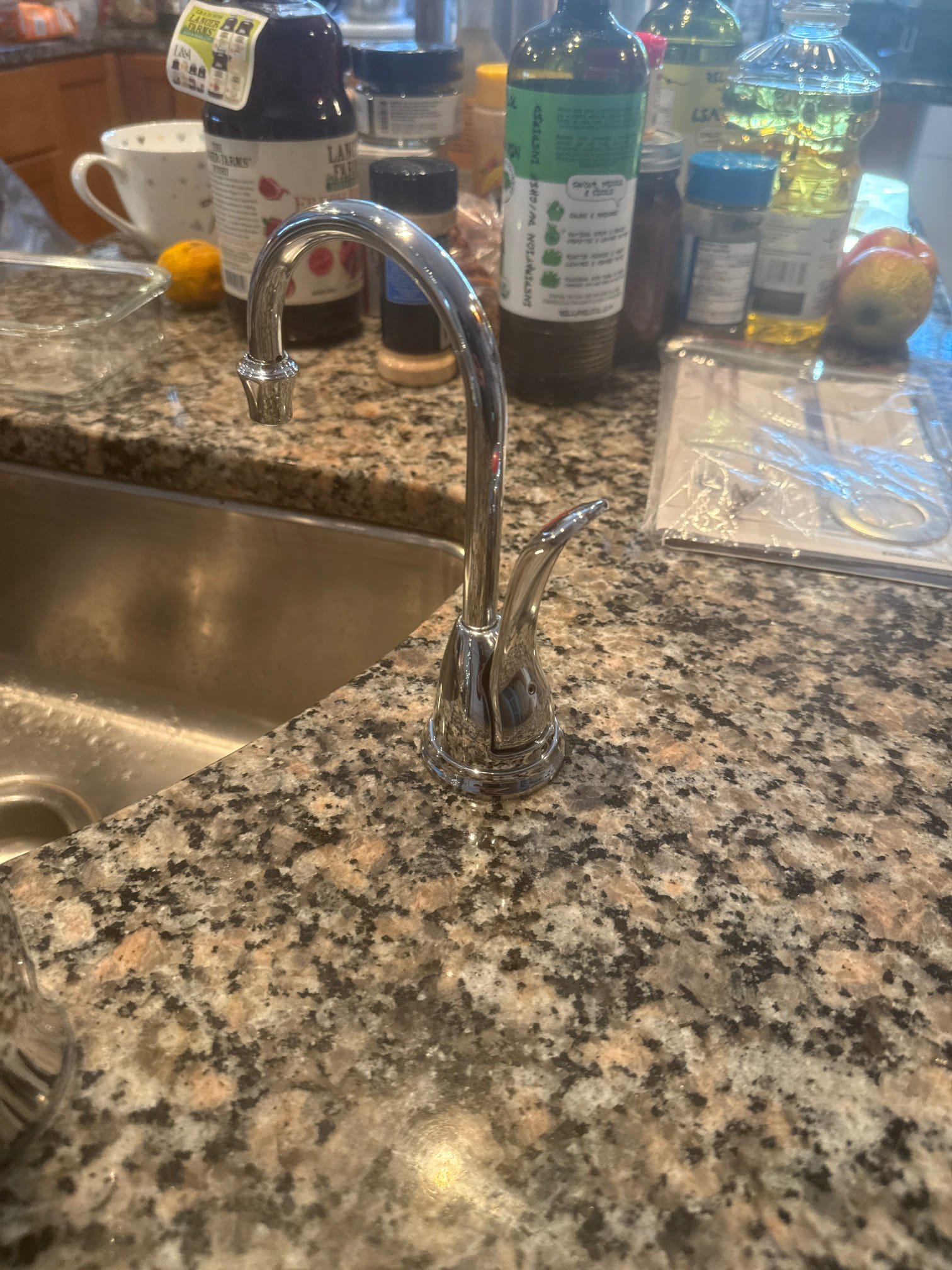For this job we will replace the Insta-Hot unit on the kitchen island. In the master bathroom, we used thrift to clear the lav sink drain. We will also installed a new shut-off valve for the hose bib to provide easier control and future maintenance. To properly accommodate the new Insta-Hot unit, we will relocate the existing emergency stop and run a new water line as needed. All work will be completed to current standards and fully tested upon completion to ensure proper operation.