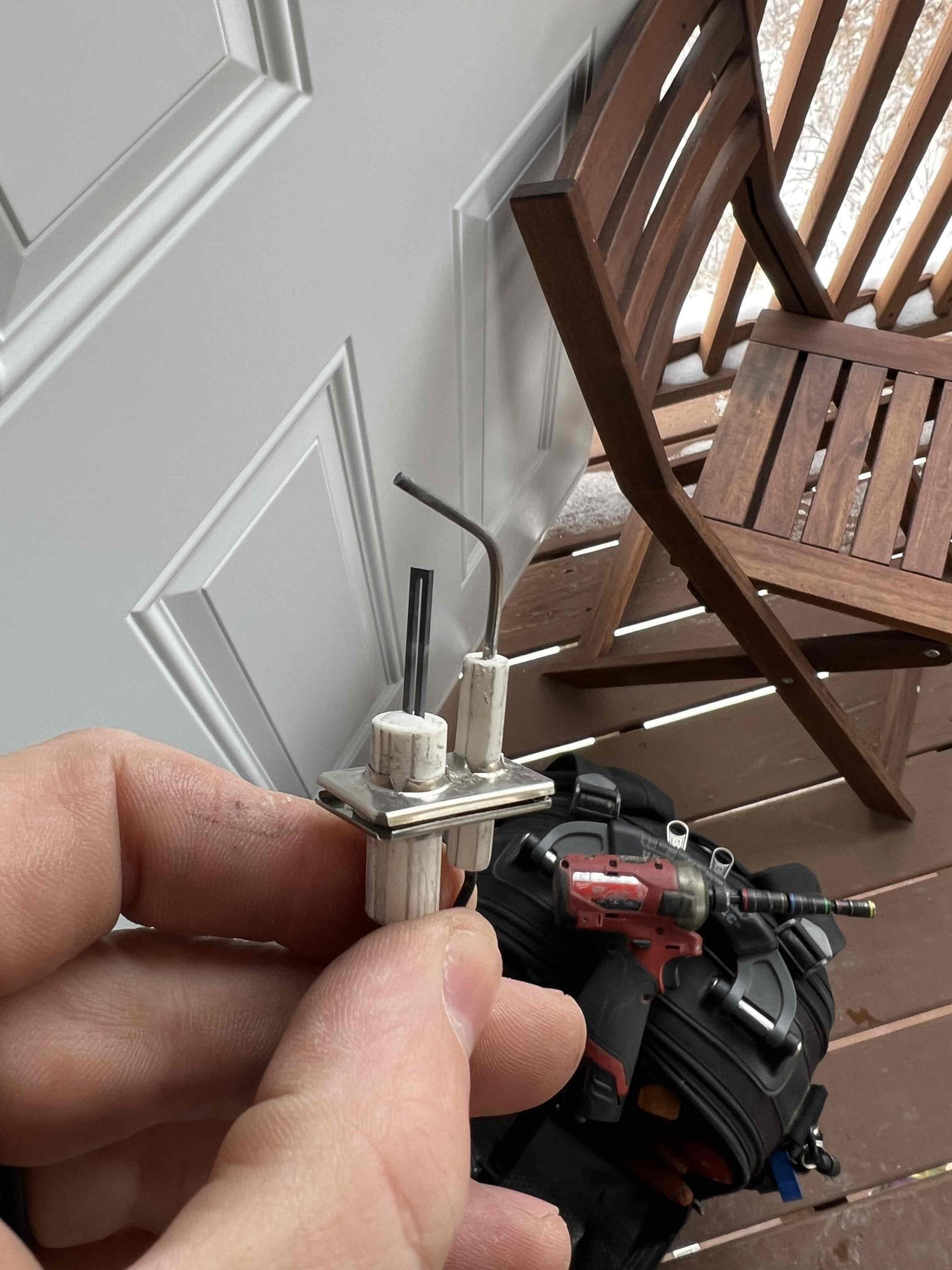 Performed annual tune-up on a propane furnace. Cleaned the burners, heat exchanger, igniter, flame sensor, pilot assembly. Checked all safety controls, air filter, venting, fans, and overall furnace operation. Bubble-tested the gas line and checked carbon monoxide levels — no leaks detected. The furnace is rusty, the A/C isn’t working and it’s 20 years old, I recommend replacing it. Verified operation; system is running properly at this time.