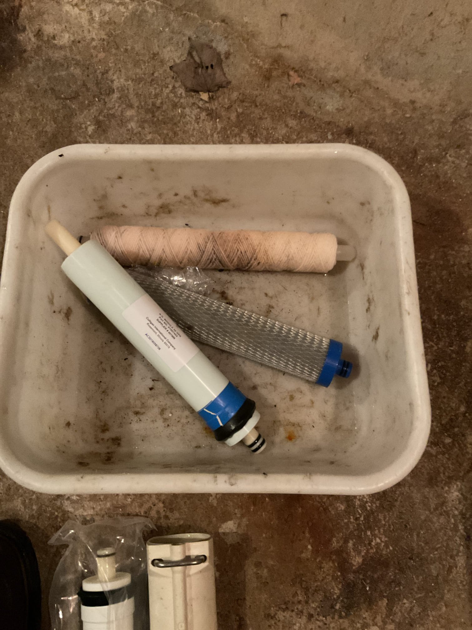 Upon arrival tech removed and disposed of old rusted pressure tank, pressure switch, and tank tee. Tech proceeded to install new 85 gallon pressure tank with a 40/60 pressure switch and tank tee. Tech charged tank to 38 psi, turned pump on, flushed out air pockets, and adjusted the switch. Pressure tank is working well with no leaks present at time of install. 

Tech then removed service port from the neutralizer unit and drained it down. Then I added 1 cube of neutralizer media. This brought the freeboard from 26” to 18”. I then proceeded to fill the tank, ran approximately 40 gallons of water through the unit, and sent it into a regen cycle to flush air out of the unit to prevent the bed from lifting and flush the finer media and prevent the media from going into homes appliances. 

I then removed and disposed of RO filters and replaced them. I then individually bled the sediment, carbon, and membrane to ensure proper function. I then drain the holding tank and charged it to 6psi fro