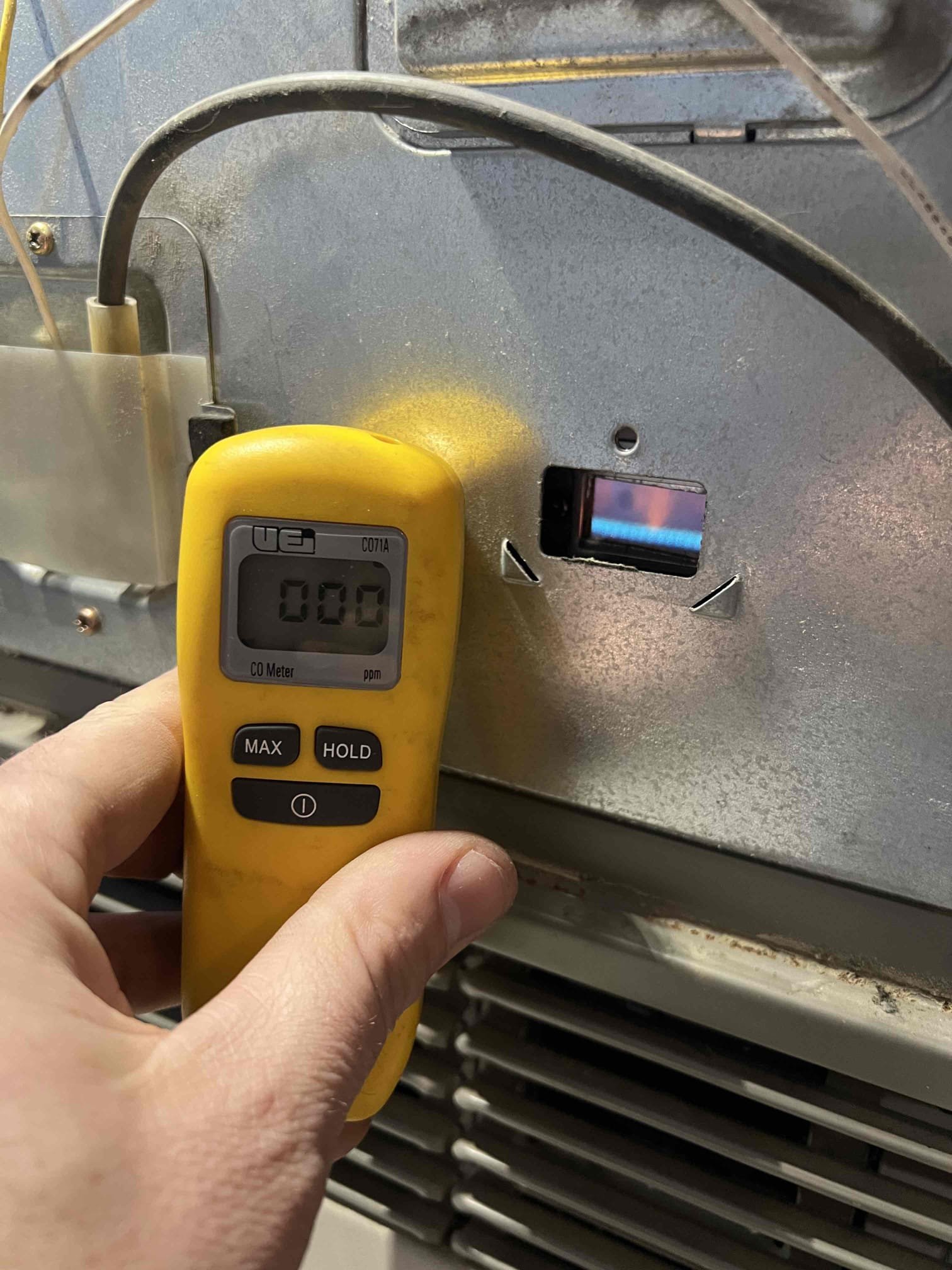 Arrived on site to look at baseboard heat that wasn’t working. The baseboard heat is electric and advised them that they would have to call an electrician. They have a Rinnai heater downstairs, I provided them with estimates to perform an annual tune up and to replace it due to age. They approved the annual tune up.

Performed annual tune-up on a Rinnai direct vent heater. Cleaned the burners, heat exchanger, igniter, flame sensor, and air filters. Inspected the safety controls, venting, and overall system operation. Bubble-tested the gas line and checked carbon monoxide levels—no leaks detected. Verified proper operation; the system is functioning correctly at this time.