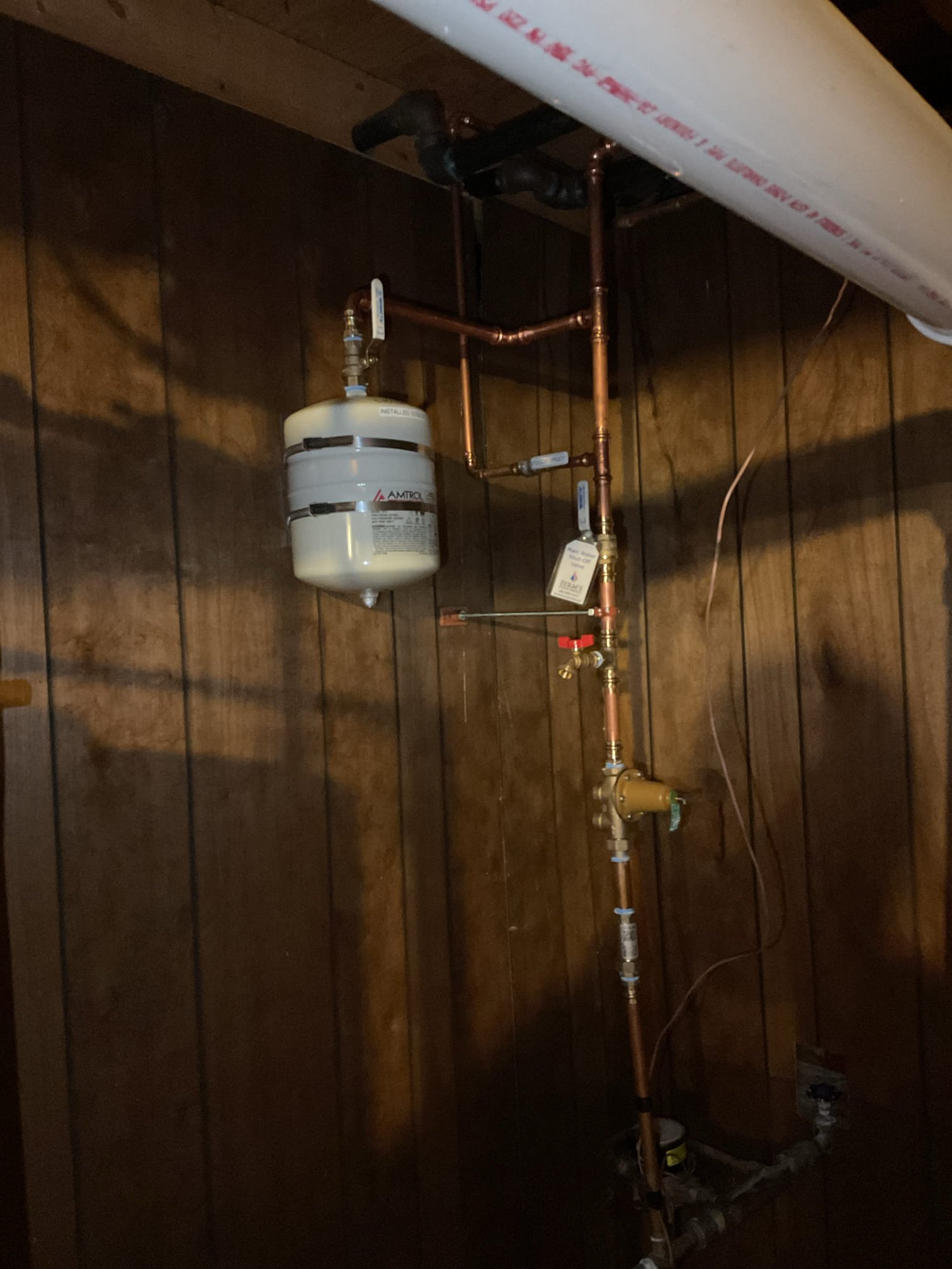 Upstairs Bathroom Toilet Repair:
The upstairs bathroom toilet tank was loose, and the flush tower was creating excessive noise. We recommended a full rebuild of the internal components to secure the tank and restore quiet, reliable operation for improved comfort and efficiency.
Water was shut off to the toilet and the tank was drained and removed. All internal components were removed and surfaces were thoroughly cleaned. A new 3” flush valve, fill valve, tank-to-bowl gaskets, flapper, and handle were installed and tightened securely. The tank was remounted to the bowl, a new braided stainless supply line was connected, and water was turned on. The fill valve was adjusted and the toilet was flushed multiple times to verify proper operation with no leaks observed at this time.

Upstairs Bathroom Lavatory Faucet Replacement:
The bathroom faucet was leaking from the cartridge, and the pop-up assembly showed corrosion. We recommended replacing the lavatory faucet to prevent future leaks and