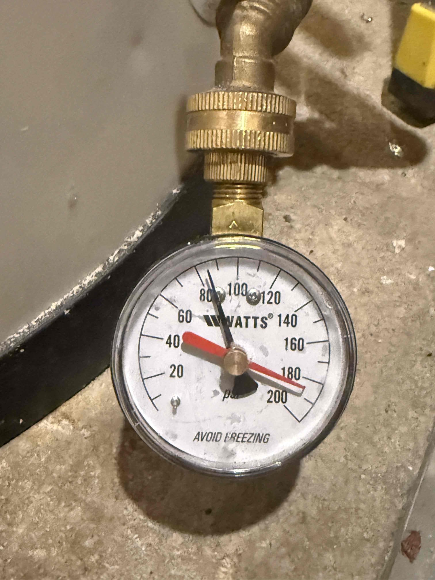 Upon arrival, the customer reported water leaking from the boiler. After inspection, the boiler’s automatic water feeder was found to be the source of the leak. The isolation shutoff valve required to drain the boiler for replacement was also severely corroded. With the customer’s approval, the failed water feeder and the corroded shutoff valve were removed and replaced. All connections were properly sealed and tested.

During the system inspection, the expansion tank serving the water heater was found to have failed. With authorization from the customer, the expansion tank was replaced and securely mounted to the wall, tying into the existing piping configuration.

Further testing revealed the domestic water pressure was excessively high, fluctuating between 85–90 psi. This indicated the need for a pressure-reducing valve to protect the plumbing and equipment. The customer approved installation, and a new pressure-reducing valve was installed on the incoming water main and adjusted to