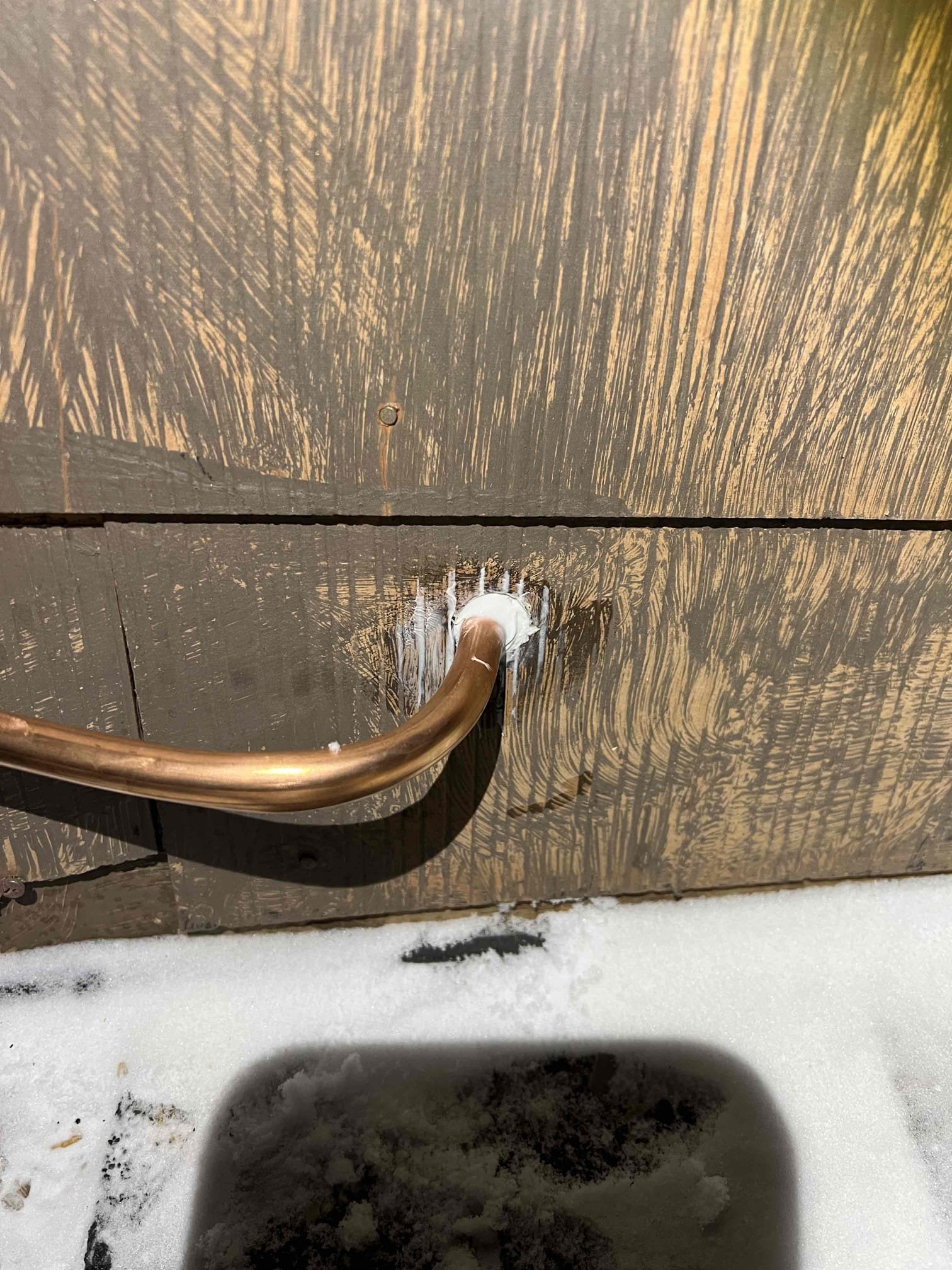 Installed a 22k BTU Rinnai direct-vent wall heater in Apartment #3 in the living room. Ran new 5/8” and 1/2” copper gas lines from the meter to the Rinnai and tied into the existing water heater gas line. During our leak check we found a gas leak, so we shut off the water heater gas line and the new piping passed the leak check. We did not have time to investigate the source of the leak. Mr. Walthour said he will contact his gas company, and will let us know if he needs our assistance.

Leak-checked the new gas line to the Rinnai at 8.5 in/wc for 3 minutes—no leaks present. Checked carbon monoxide levels—no issues found. Verified operation and the system is functioning properly at this time. Removed old gas line and old heater and sealed the wall penetrations with silicone caulking.