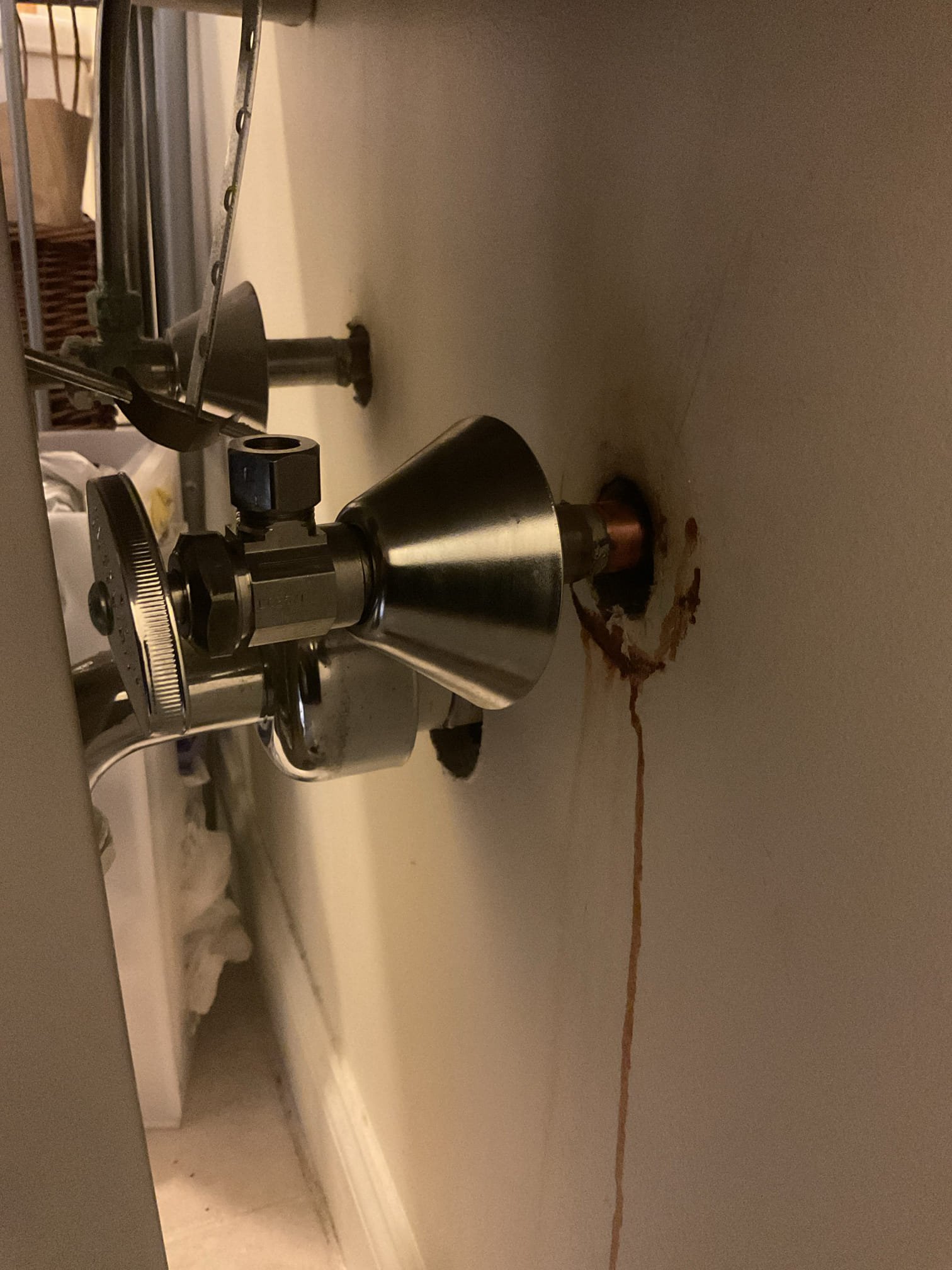 Upon arrival customer had a leaking shutoff at their 1st floor lav, a shower with no hot water, and a garbage disposal they wanted installed. Customer wanted to wait to do garbage disposal.

I disassembled Moen Posi-temp shower valve and found a corroded section of pipe on cold water inlet. I informed the customer and gave options for a valve replacement but they chose to move forward with just replacing the cartridge. I installed new cartridge and restored full function of the shower. 

I then removed the old leaking shutoff by unsoldering it. I cleaned the pipe and soldered on a new chrome sleeve soldered angle stop shutoff. 

I turned the water back on and tested everything. Everything is working well with no leaks present at time of service. Upstairs tub was found to have dysfunctional trip lever. Customer will follow up with a repair for this and the shower valve at another date. 
