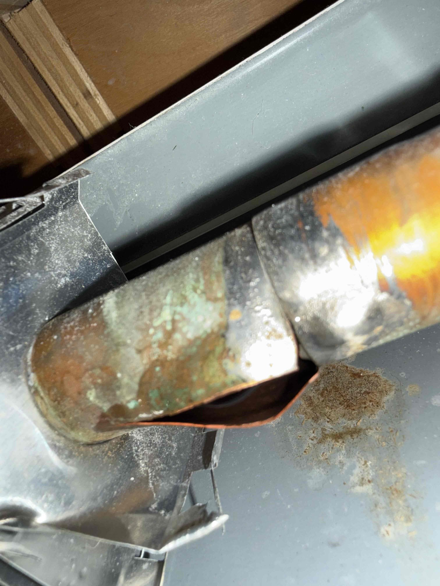 For this job, we repaired the section of baseboard that had split and was leaking by opening the affected area, removing the damaged piping, and installing a new, properly sized section to restore full functionality. All connections were securely fitted and , and the system was not able to be refilled due to it being frozen and tested. We are not aware of any additional leaks at this time when pipe unthaws may reveal more breaks or cracks. We also replaced the circulator, which had burned out due to a frozen pipe restricting water flow. Despite efforts using a heat gun, we were unable to restore flow to the zone, as the pipe remained frozen. The customer was advised to continue running heat in the area to encourage the pipe to thaw, especially with warmer temperatures expected. We explained the limitations of the location of piping and noted that, depending on thawing conditions and scheduling, we may be able to return tomorrow or later in the week, as the frozen section is located beh