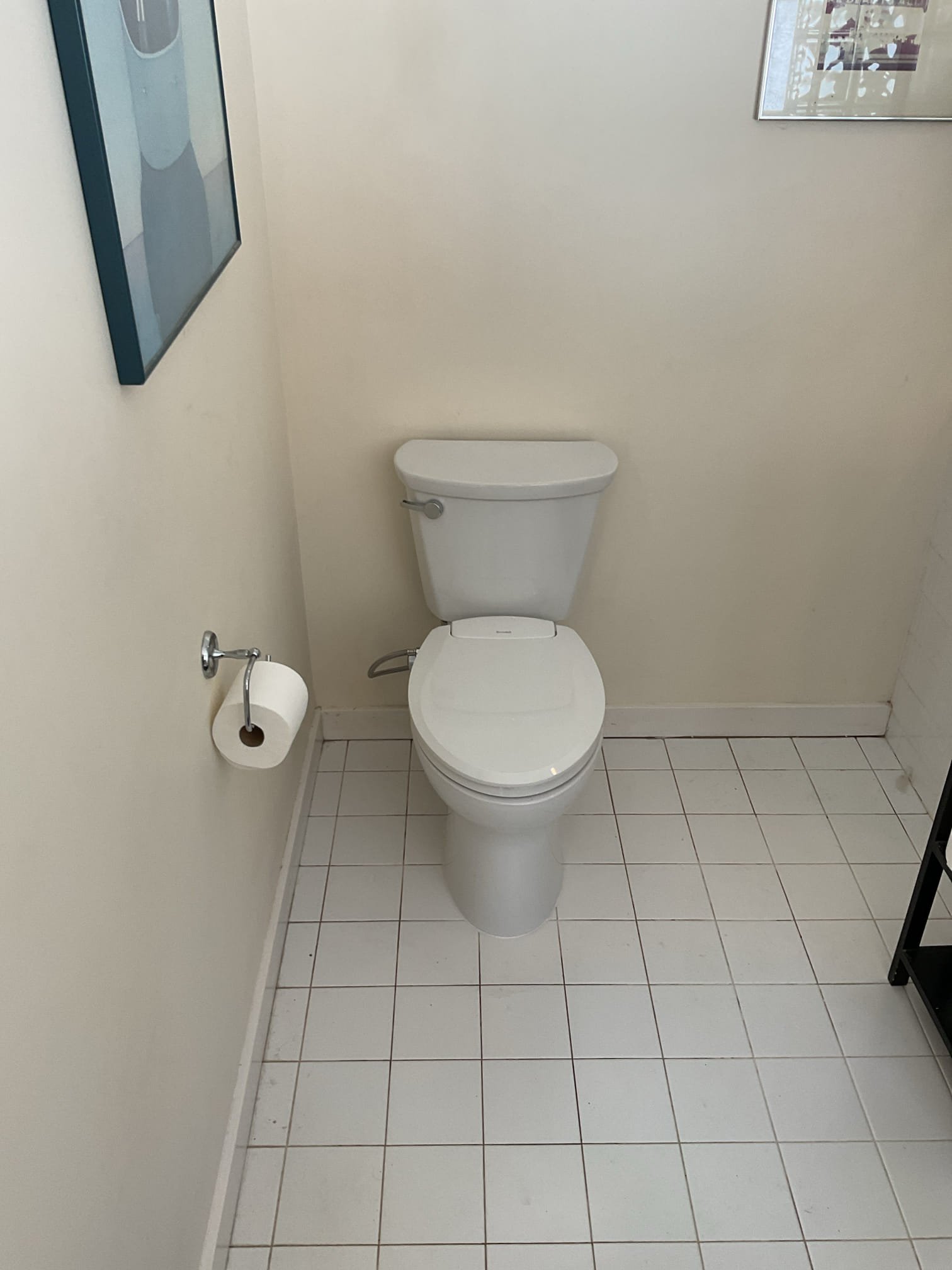 We found that the primary bathroom toilet was unstable at the base and in overall poor condition. We recommended replacing it with a new American Standard Cadet Pro toilet to restore proper function and ensure a secure, long-lasting installation.

The existing toilet was removed and properly disposed of. Upon inspection, the toilet flange was found to be deteriorated, which contributed to the rocking at the base. The damaged flange was removed and replaced with a new clam flange securely fastened to the floor. The shutoff valve was tested and confirmed to be operating correctly, so replacement was not necessary.

A new American Standard Cadet Pro white ADA-height toilet was installed using new closet bolts, a wax ring, and a new supply line. Per the homeowner’s request, the existing bidet seat was reinstalled. The water supply was restored and the system was tested, confirming proper operation with no leaks. A bead of caulk was applied around the base to enhance stability and improve e