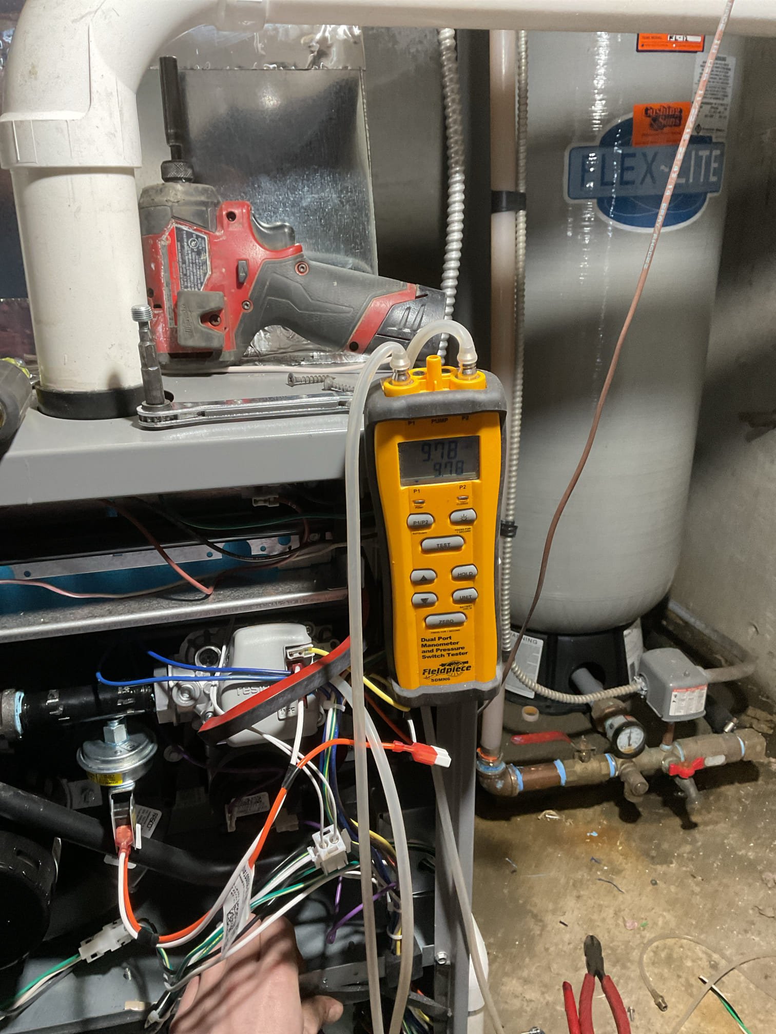 12/10/25 - Arrived on site to replace failed furnace. We turned off gas supply and electrical to the unit. Removed ductwork connected to furnace and removed the furnace. Cut return in to the new furnace chassis and put it into place. Connected supply and return duct to furnace. Sealed seams with mastic tape. We then wired up new outlet and switch for furnace. We will return in the morning to finish up ductwork and to do startup.

12/11/25 - arrived on site to finish furnace install. We ran ductwork to the return grill that was existing. Finished up gas line, bubble tested to check for leaks. None present. Adjusted gas pressure to around 10” w.c. Fired up furnace and it is operating properly. No CO leaks present.

Thank you for your business!