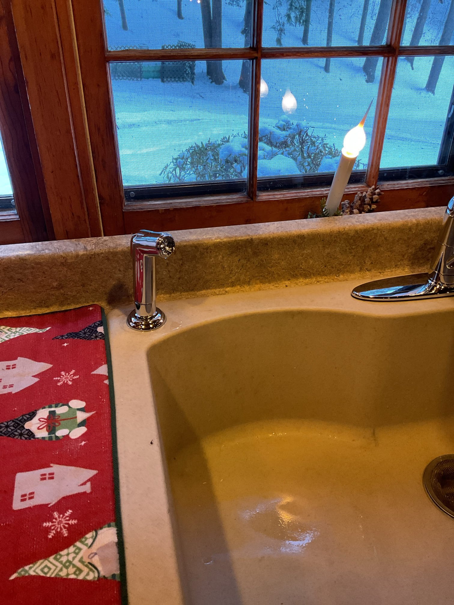 This was a return visit from Monday’s job to replace the faucet. After installing the new faucet, we tested its operation and confirmed that it was functioning properly. Water pressure was strong, and no leaks were present.