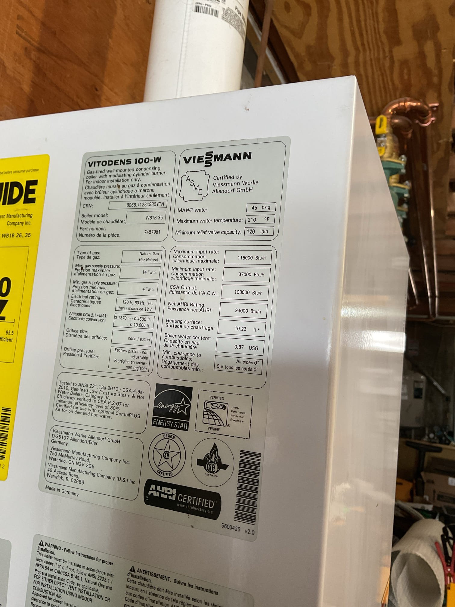 Arrived on site to diagnose no heat on boiler with an F1 error code. Upon inspection, we found that the boiler was only around 10psi. The minimum this boiler calls for is 12psi. Repressurized boiler to around 15psi. Boiler then fired up without any problems. Cycled boiler a couple times and it lit and stayed on each time. No error code present. Boiler seems to be operating properly at this time. If problem ends up coming back we will need to figure out why the boiler system is losing pressure.

Customer would also like an estimate for the cost of a combi boiler. They are interested in either a Viessmann or a Rinnai unit.

Thank you for your business!