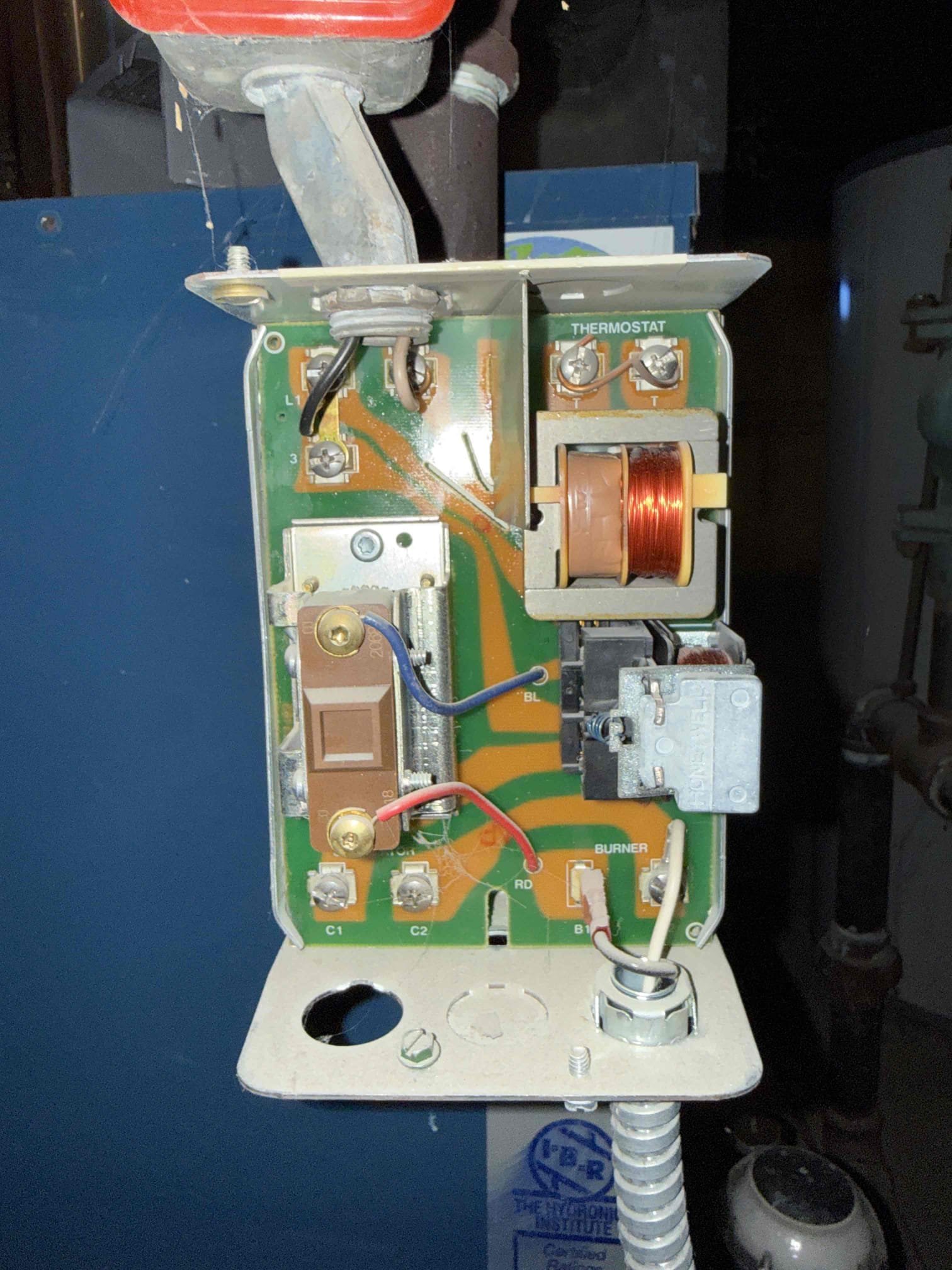 Removed four existing SR501 relay controls and installed a single SR504 relay control to properly manage all circulator pumps and thermostat connections. All circulators and thermostat wiring were landed and verified at the new control. Installed a Fast-Stat system on the upstairs zone to accommodate limited existing wiring and installed a customer-supplied Ecobee thermostat.

Ran new control wiring from the SR504 to the boiler aquastat, replacing the previous jumper configuration. This now allows the boiler to operate only on a verified call for heat rather than continuously running off the high limit.

Tested operation of each thermostat and corresponding zone to confirm proper circulator engagement, boiler operation, and system shutdown. All zones were labeled accordingly. System is operating properly at this time.