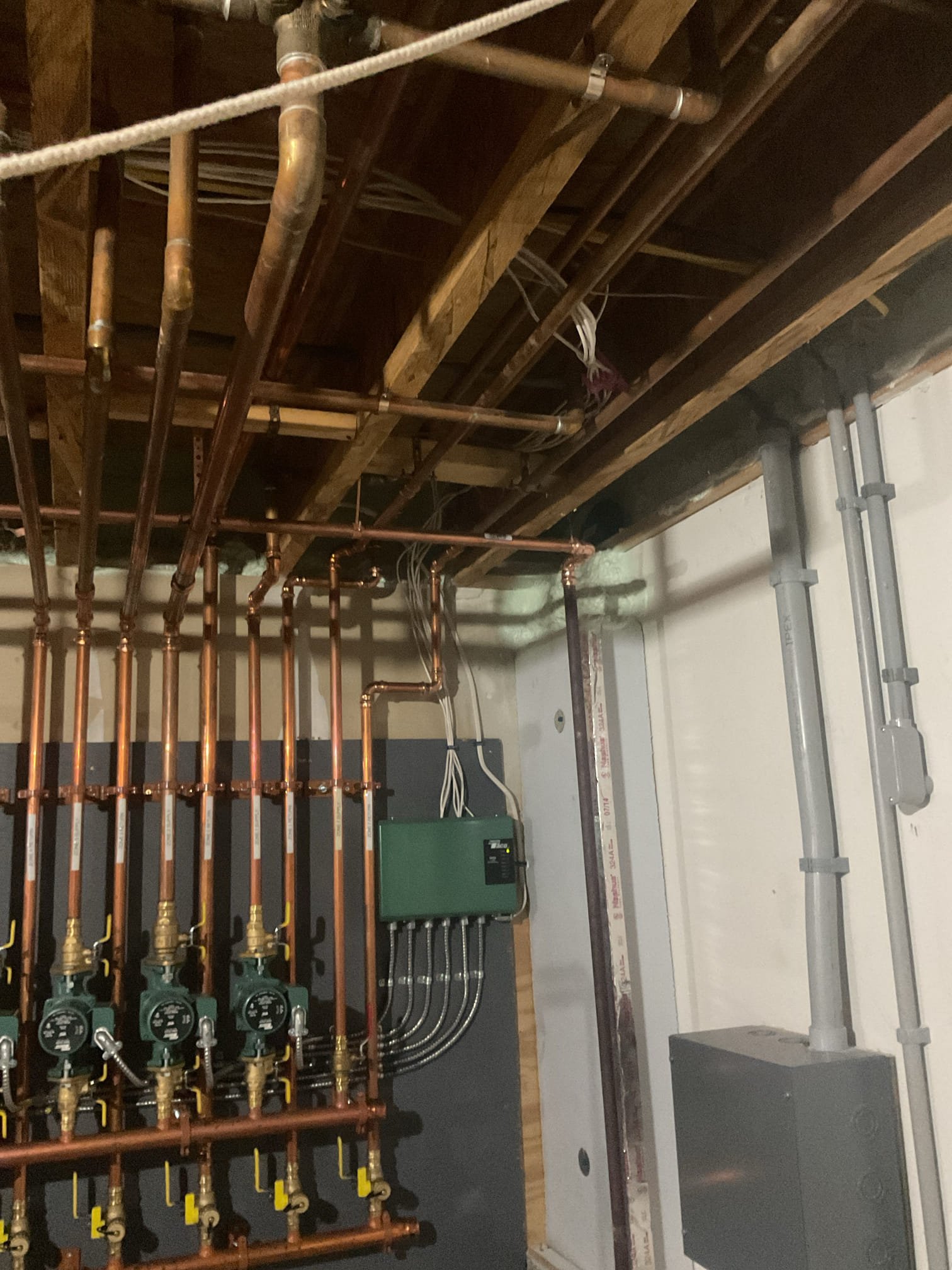 The existing copper water line was cut out and approximately 20 feet of new copper piping was installed in its place. All new piping was properly measured, fitted, and securely soldered to ensure tight, leak-free connections. The water line was carefully reconnected to the existing system and supported with new hangers installed at appropriate intervals to provide proper alignment and long-term stability. Upon completion, the system was pressurized and thoroughly tested to verify proper operation, with no leaks observed and normal water flow restored.