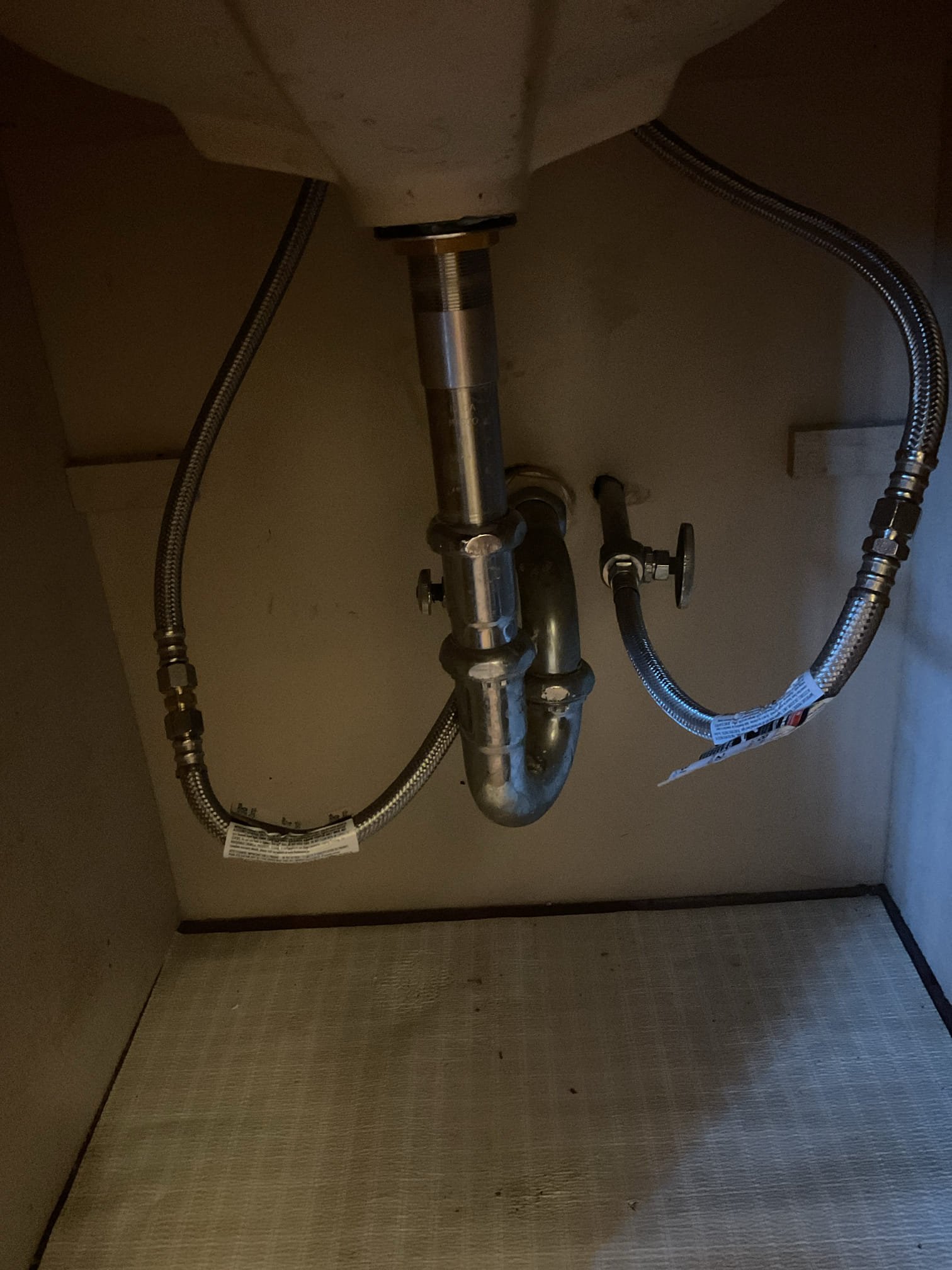 Upon arrival customer had a dripping faucet, running toilet, and a fridge supply line that needed to be replaced. 

Tech adjuster fill valve to stop running

I then removed the old copper supply line, increased the size of the hole, and ran a new braided supply line. Everything is holding well with no leaks present. 

Return visit needed to replace the faucet.

Upon return visit customer had a faucet ready to be installed. I removed the pop up assembly on the drain and cleaned out the overflow. I then pulled out the sink since it was no sealed to the countertop. I removed the faucet and installed the customer supplied two handle delta faucet. I replaced the chrome supply lines with two breaded supply lines. I yesterday the faucet and there are no leaks present. 

Over the course of the service two issues came up. The trap was corroded and leaking and the shutoff for the cold water was completely seized up. Customer would like estimates sent for these along with the install of a lav sin