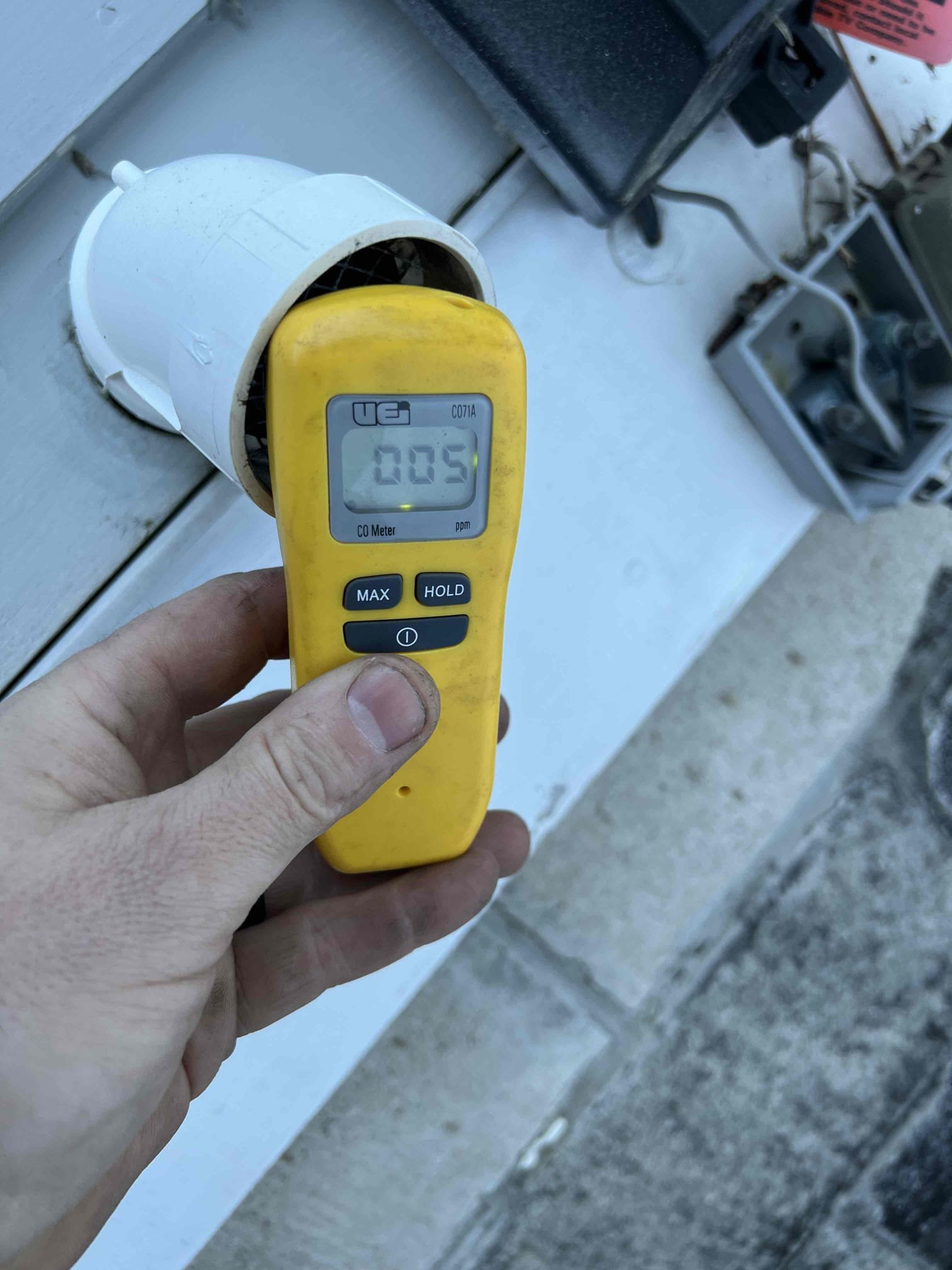 Installed new burner orifice and combustion air safety on a Rheem propane power vented water heater. Bubble tested gas line, pilot line and checked carbon monoxide levels, no leaks detected. Verified operation, system is working properly at this time. The parts were covered under Rheem’s warranty and the labor was covered under Jerm’s warranty. 

I thought I smelled propane by the propane tanks and talked to them about it and advised them to call their gas supplier. I also emailed estimates to perform an annual tune up on a propane furnace and Jerm’s home care club.