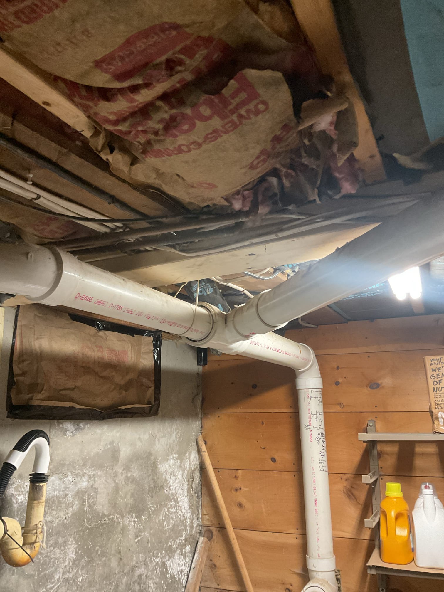 For this job, we came out to evaluate the copper drainage piping after finding two rubber Fernco couplings that were dry-rotted and in need of replacement. Upon further inspection, we determined that a remaining section of the original copper drain piping was still in place from a previous conversion to PVC. To ensure long-term reliability and proper drainage, we recommended replacing the remaining section of copper piping and properly tying it into the existing PVC system. In addition, we provided estimates for the installation of a laundry pump. The customer stated he would review the available options with his wife and will contact the office to proceed.