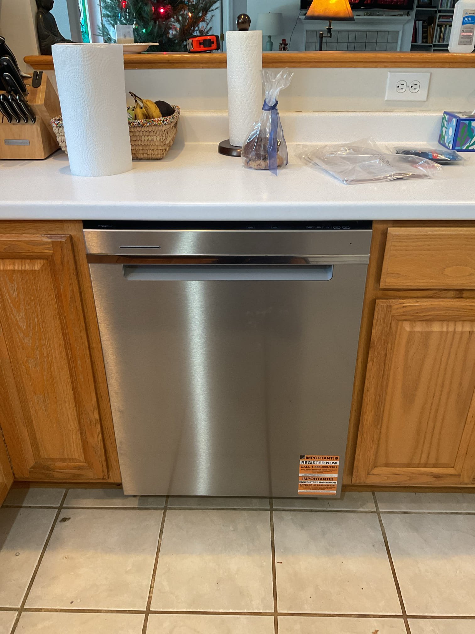 At the homeowner’s request, we installed a new dishwasher supplied by the customer. During our initial evaluation, we informed the homeowner that the existing copper water line behind the cabinets was green and corroded and strongly recommended replacement; approval was given to proceed with the necessary work. We safely disconnected and removed the existing dishwasher along with the old water supply line, then installed a new flexible water supply line, completed all drainage and electrical connections, and properly set, leveled, and secured the new unit. The dishwasher was tested through a full cycle to verify proper operation, drainage, and water supply, with no leaks observed and all systems functioning as intended at the time of completion.