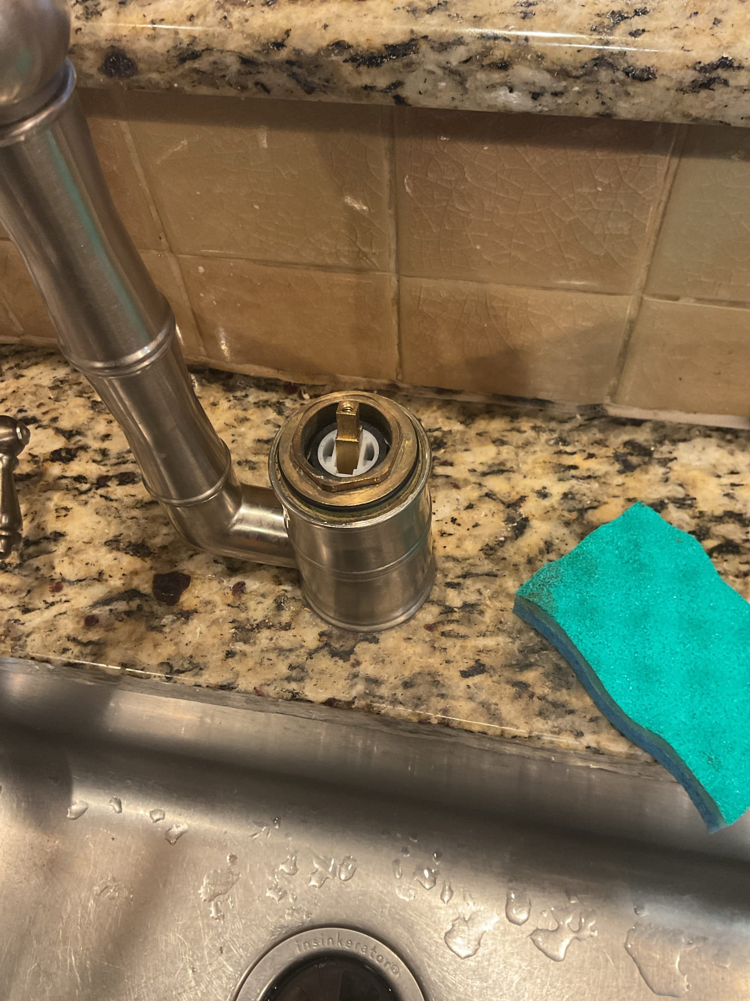 Tech went out to replace two seized up gate valves that would not fully close and to add to stop shutoff valves for the kitchen sink. I removed both gate valves under the sink and replaced them with two more reliable ball valves. I teed off before these shutoffs and installed the two faucet shutoff stop valves to ensure reliability, serviceability, and to ensure ball valves only shut off water lines running into the wall. 

I tested fixtures in every part of the house and was unable to find what the water lines go to. I went around and tried every faucet and fixture cleaning out aerators in every fixture along the way. With no success I concluded that there were capped off lines in the wall. Customer confirmed that the other side of the wall used to have a bar sink. 

I also replace the Rohl cartridge in an attempt to correct pressure issue at the fixture. I also disassembled the neck of the faucet and cleared out any debris in the valve body and all other orifices in the valve body. T