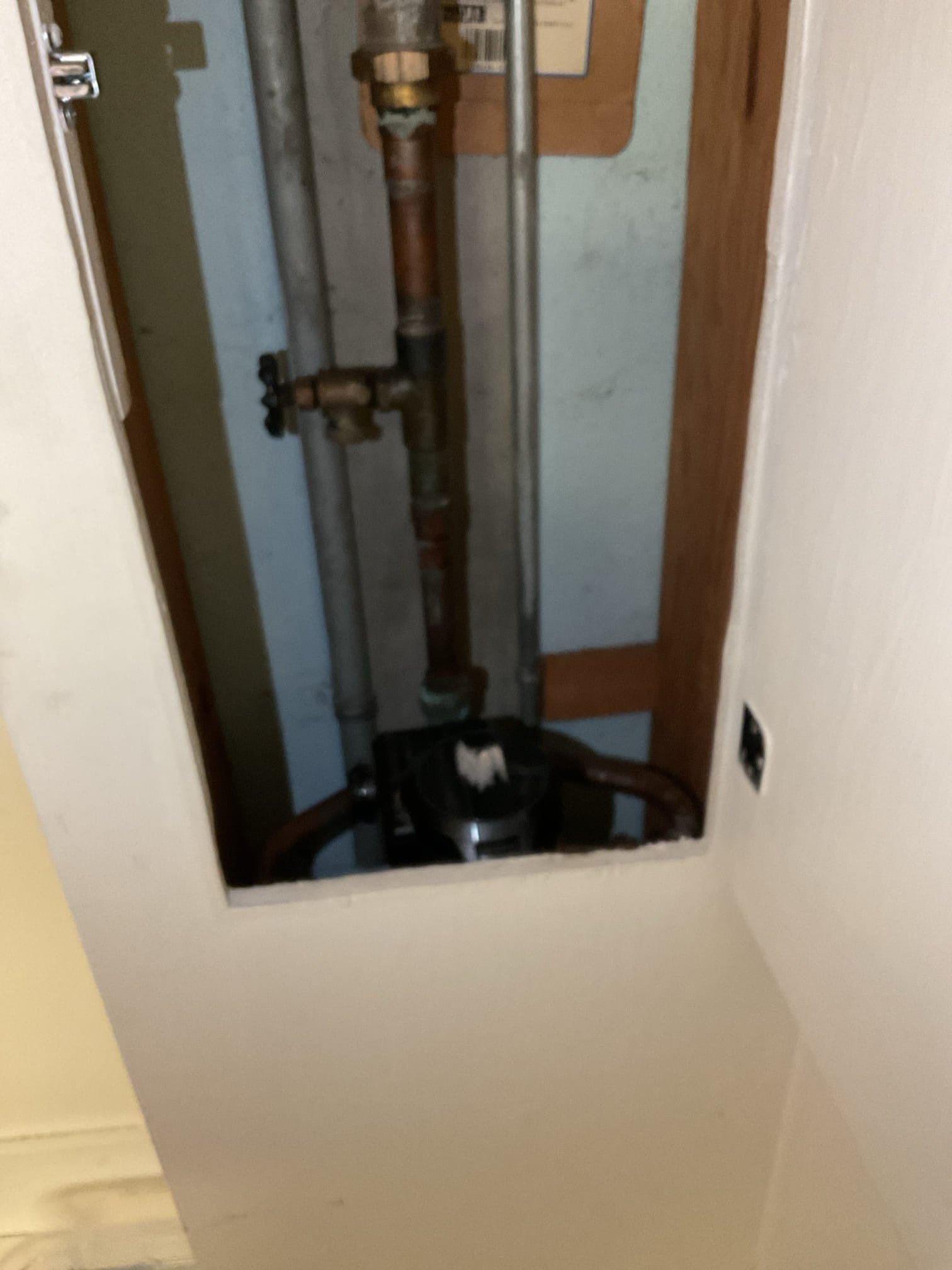 The primary bathroom sink was draining slowly due to a buildup in the drain line. Multiple applications of Thrift drain cleaner were applied and flushed with warm water, successfully clearing the blockage and restoring proper drainage; the sink was tested and confirmed to be draining correctly with improved flow.

The existing 1” main shutoff valve for the building was not operating reliably. The water was shut off and the system drained, a new 1” quarter-turn shutoff valve was installed and clearly labeled for emergency use, then water service was restored and the system was tested with no leaks present at this time.