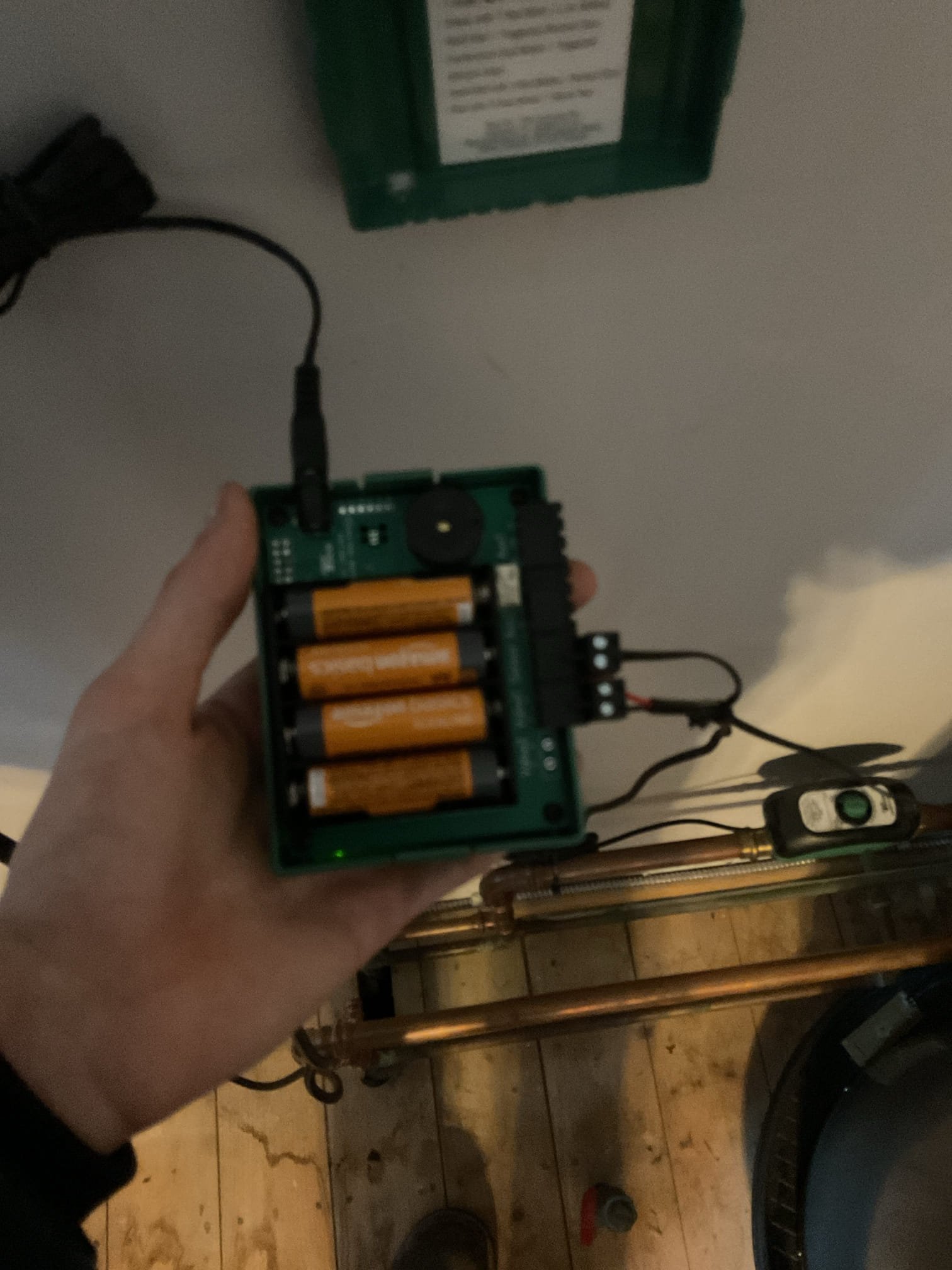 For this job, we responded to a report of no hot water at the faucets. Upon inspection, we found that the Taco leak detector was in the shut-off position and had not been turned back on. We manually overrode the valve and restored it to the open position, allowing water flow to resume. After resetting the system, hot water was present and the system was operating as it should. There was no visible water around the sensor at the time of service, so the cause of the shut-off could not be determined. At this time, the water temperature is up to normal operating range and functioning properly. We will be providing detailed estimates via email, including an estimate for further water heater diagnostics should the unit fail to heat properly in the future.