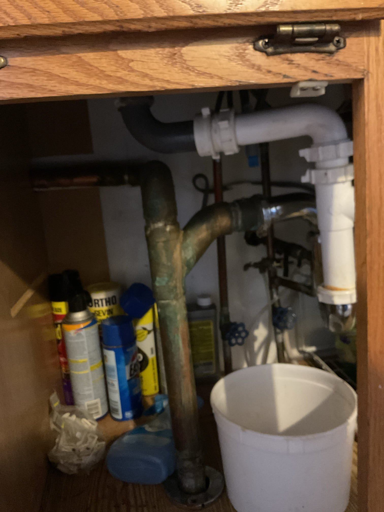 Customer had a leaking trap which was plumbed in backwards. This was causing slow drainage and leaking issues. 

I gave a quote to cut out the section of drainage and lower the trap and replace it with plastic to stop the leak. Return appointment needed. 