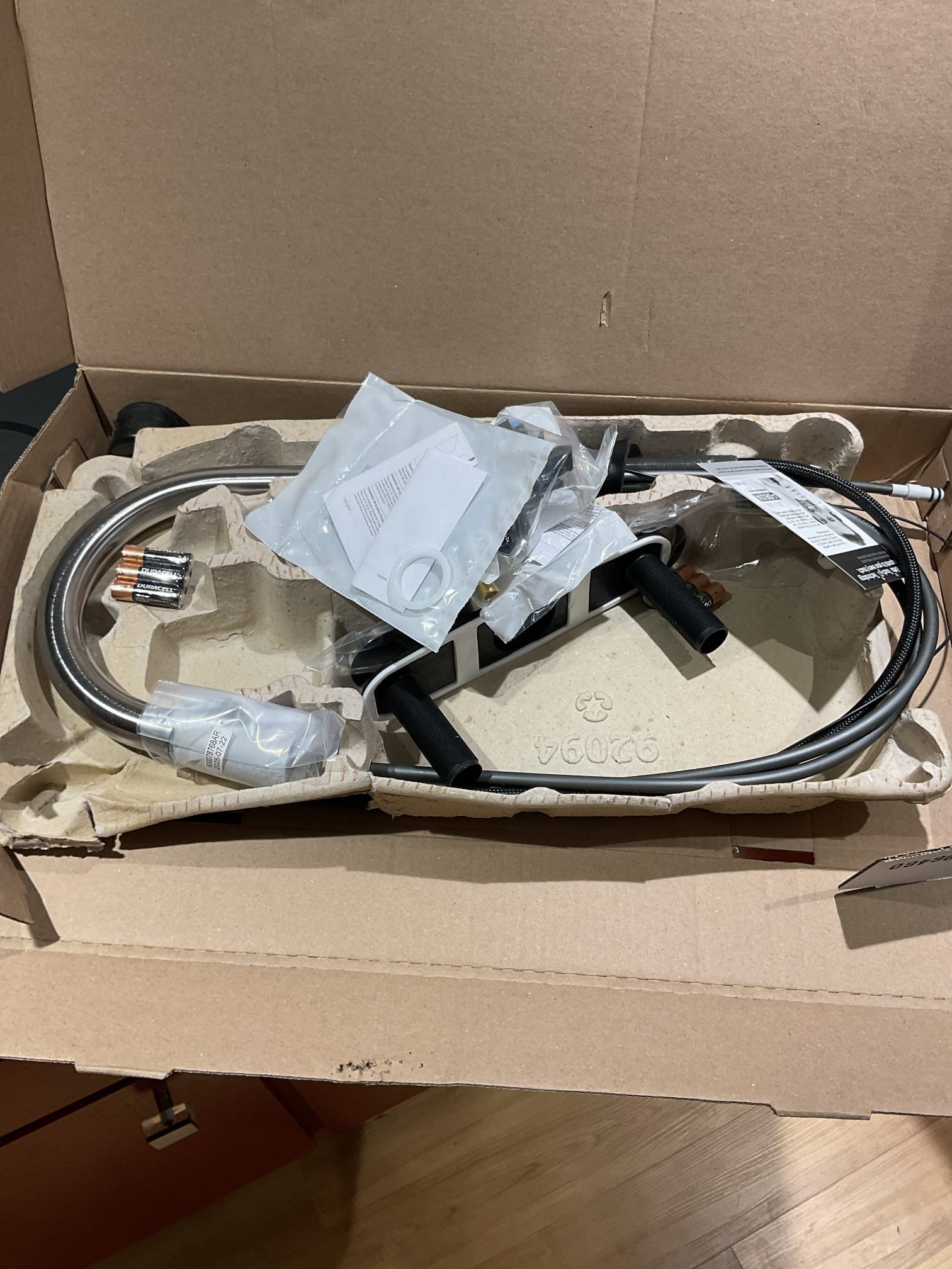 For this job, we replaced the existing kitchen faucet with a customer-supplied Delta touchless kitchen faucet. The old faucet was removed, and the new touchless faucet was properly installed and securely mounted to ensure correct alignment and dependable operation. All water supply connections were reconnected, and the touchless features were set up and tested. Upon completion, the faucet was thoroughly tested to confirm proper operation and to verify that no leaks were present.