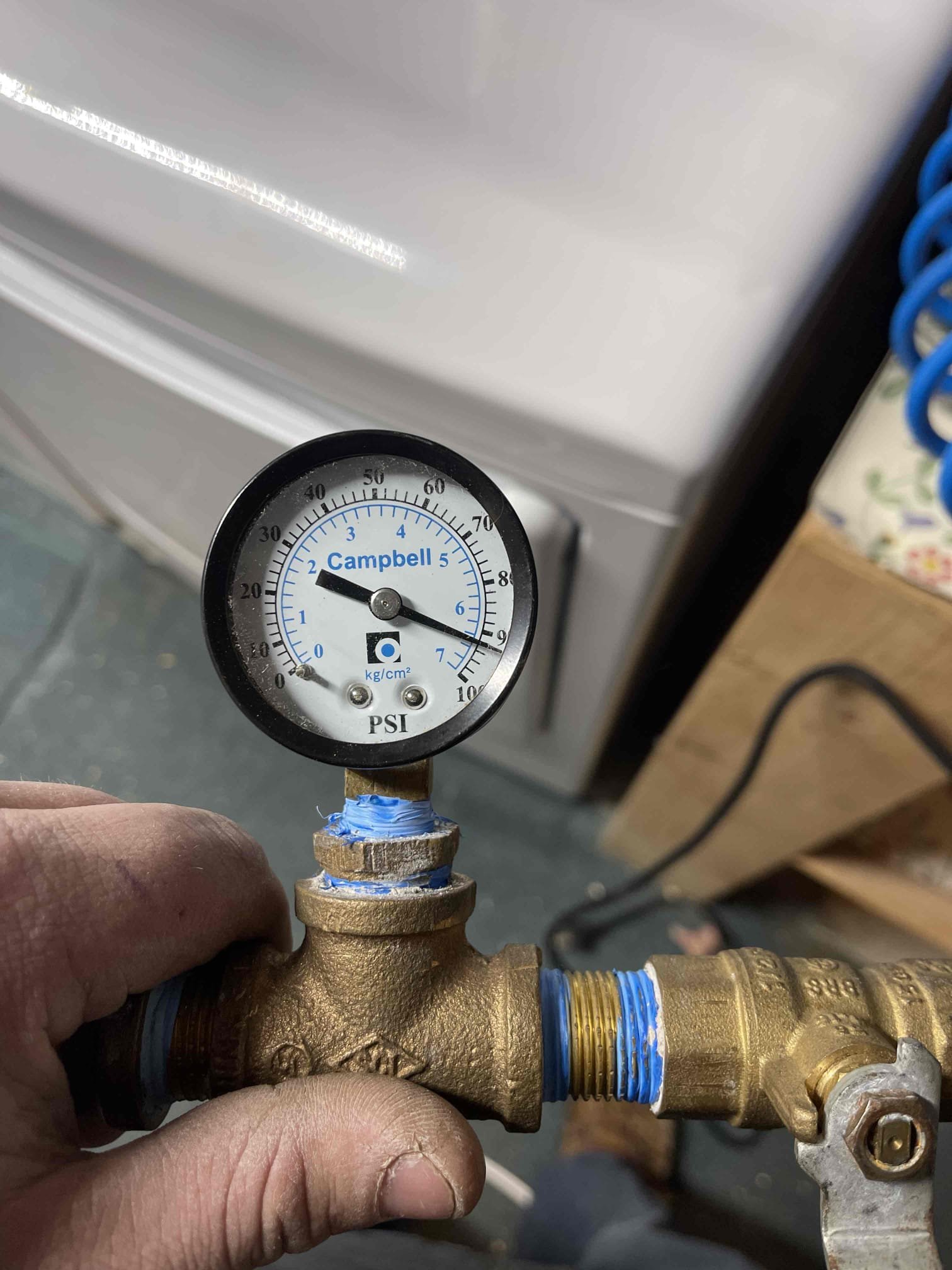 The homeowner requested relocation of the existing laundry connections from the basement to a newly constructed addition connecting the garage to the home. We proposed and completed a full laundry rough-in to provide reliable water supply, drainage, and venting, making the space fully functional and ready for appliance installation. This estimate does not include installation of the dryer vent.

Scope of Work Completed:
	•	Installed a recessed washer outlet box with a single-handle, dual-port washer valve and integrated drain receptacle on the interior wall separating the mudroom and laundry room.
	•	Installed PVC piping for the drain, waste, and vent (DWV) system and PEX piping for the water supply system throughout the crawl space.
	•	Connected a 2” PVC drain line from the washer box into the crawl space, properly supported within the floor joists and routed through the existing foundation wall near the current dryer vent termination.
	•	Installed the 2” drain vertically in the far-l