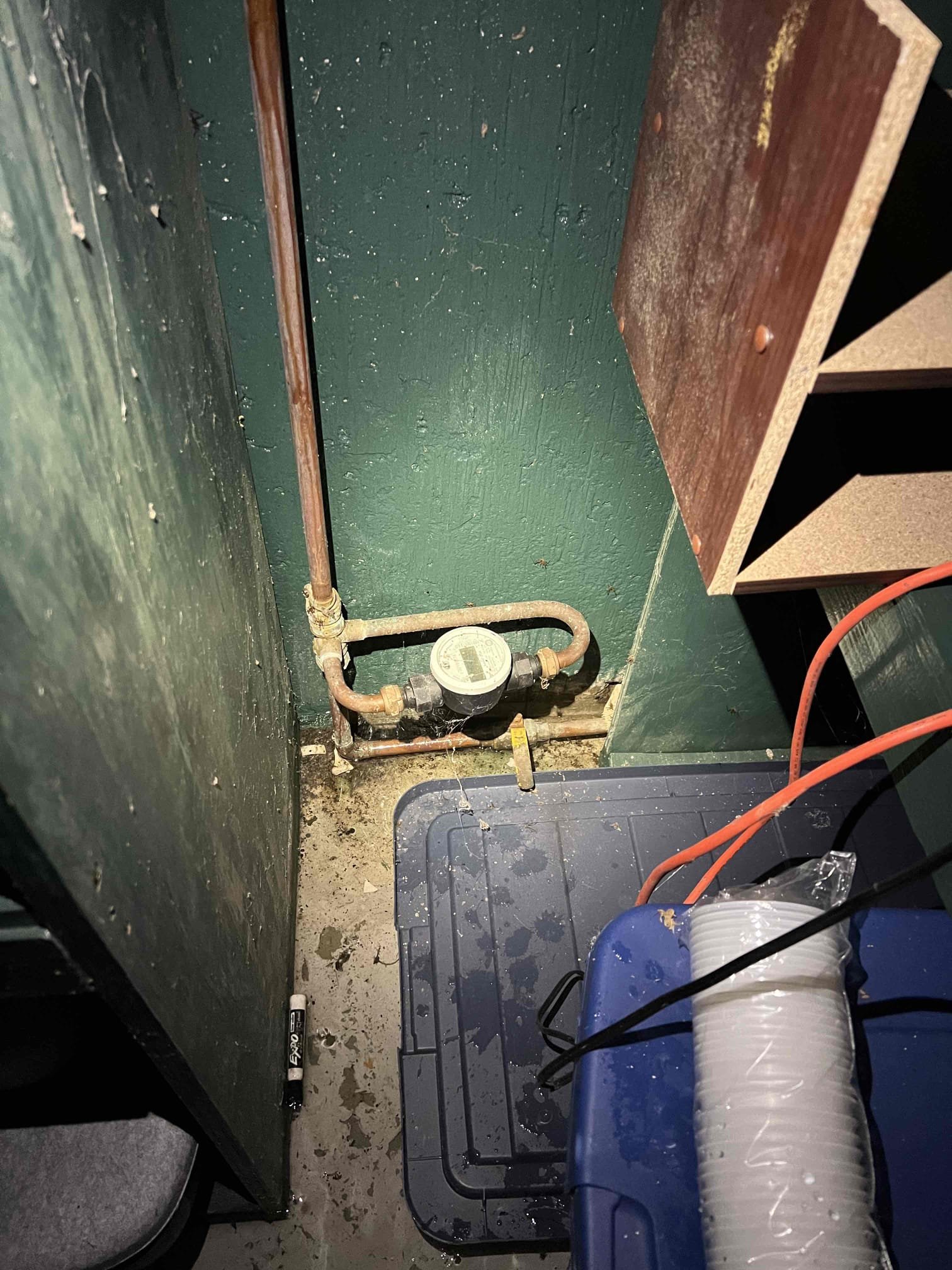 Arrived on site to investigate no heat and possible frozen pipes. Upon arrival, we observed heavy water leakage from the upstairs with several inches of water on the floor. We shut off the main water supply and disconnected power to the boiler and water heater. We advised the homeowner to contact a water mitigation company and to inform us of their plan moving forward.