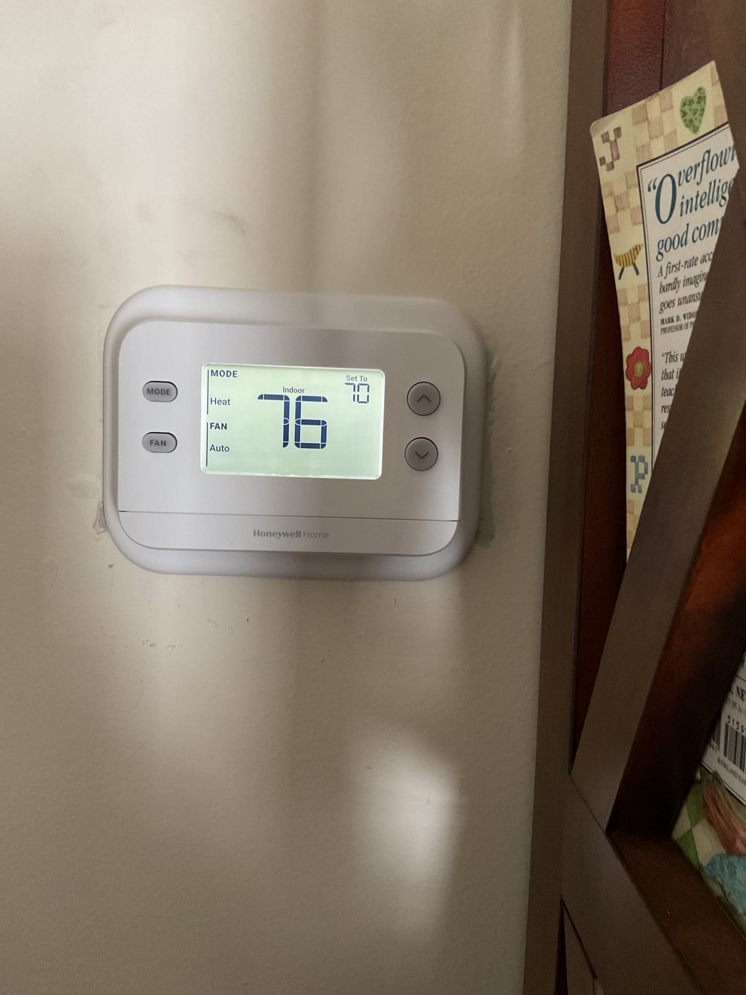 The existing thermostat was found to be failing and not controlling the system properly. The thermostat was removed and replaced with a new, properly functioning unit, and system operation was tested to confirm accurate temperature control. The replacement restored reliable operation, improved comfort, and ensured efficient and safe system performance.