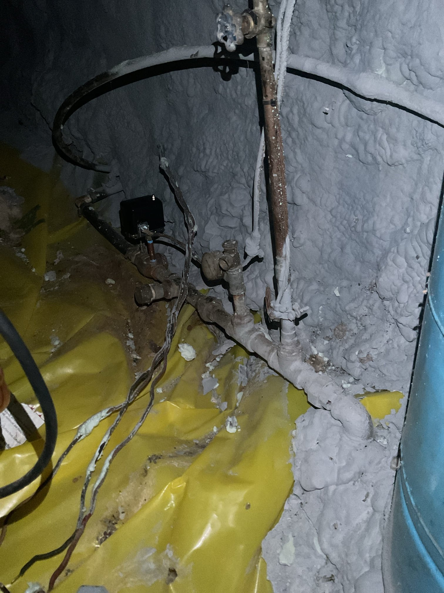 Upon arrival customer did not have water. Water would kick on intermittently. Techs tested the switch. There was 240 on the line and nothing on the load. 

We replaced the switch and found it did not give the customer water. We then tested continuity and found there was no continuity to the pump. I then removed the control box to continue diagnosis. While there was no box water kicked back on. We reviewed the history in the guest house and found that there was no check valve before the replacement of their pressure tank. We removed the check valve and kicked the pump back on. We found that this restored water to the main house. Houses are fed from the same pump and the pressure tank was abandoned in the main house. 

I ensured the abandoned pressure tank was shut off and the wires to the control box were capped off and the breaker was shut off. 

Water is restored. No charge due to issue stemming from the pressure tank install.