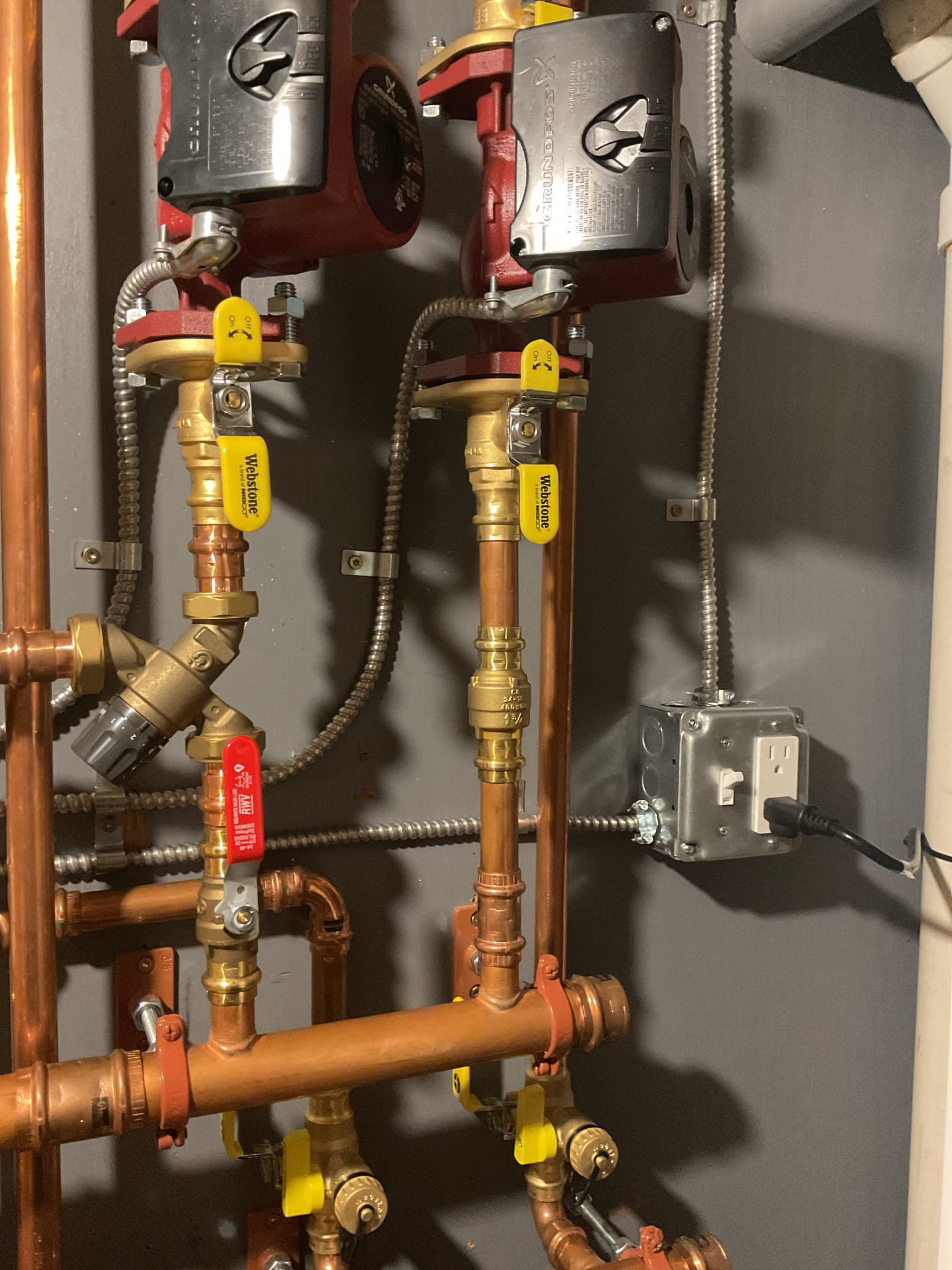 Client called because the upstairs zone appeared to be constantly running. During our diagnoses we quickly discovered that the radiant loop was pushing by the circulator for the upstairs zone. Installed a heat check and verified that heat isn’t pushing through zone 2 anymore, everything is working properly at this time. This work is covered under Jerm’s warranty.