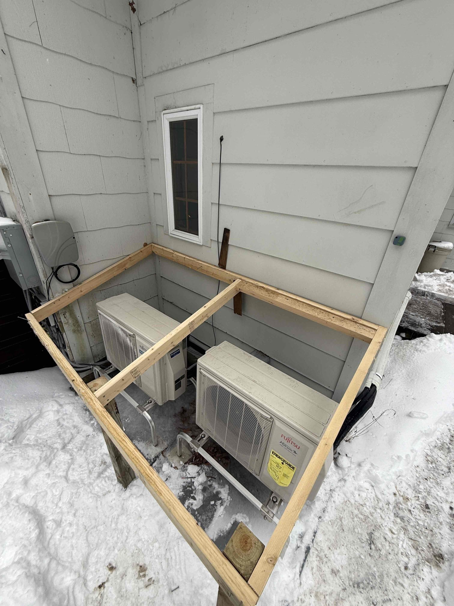 Removal and replacement of the outdoor coil thermistor that is not accurately sensing temperature. The failed thermistor prevents proper defrost operation, allowing the outdoor condenser coil to freeze. Replacing the thermistor restores correct temperature sensing and proper system operation.

1-8-2025 Removed the unit housing and replaced the compressor thermistor and thermistor assembly. After reassembling, the unit was powered on and operating temperatures were verified to be within specifications. The unit was allowed to run to observe a defrost cycle, which initiated and completed successfully. At this time, the unit is operating properly with no further issues observed.