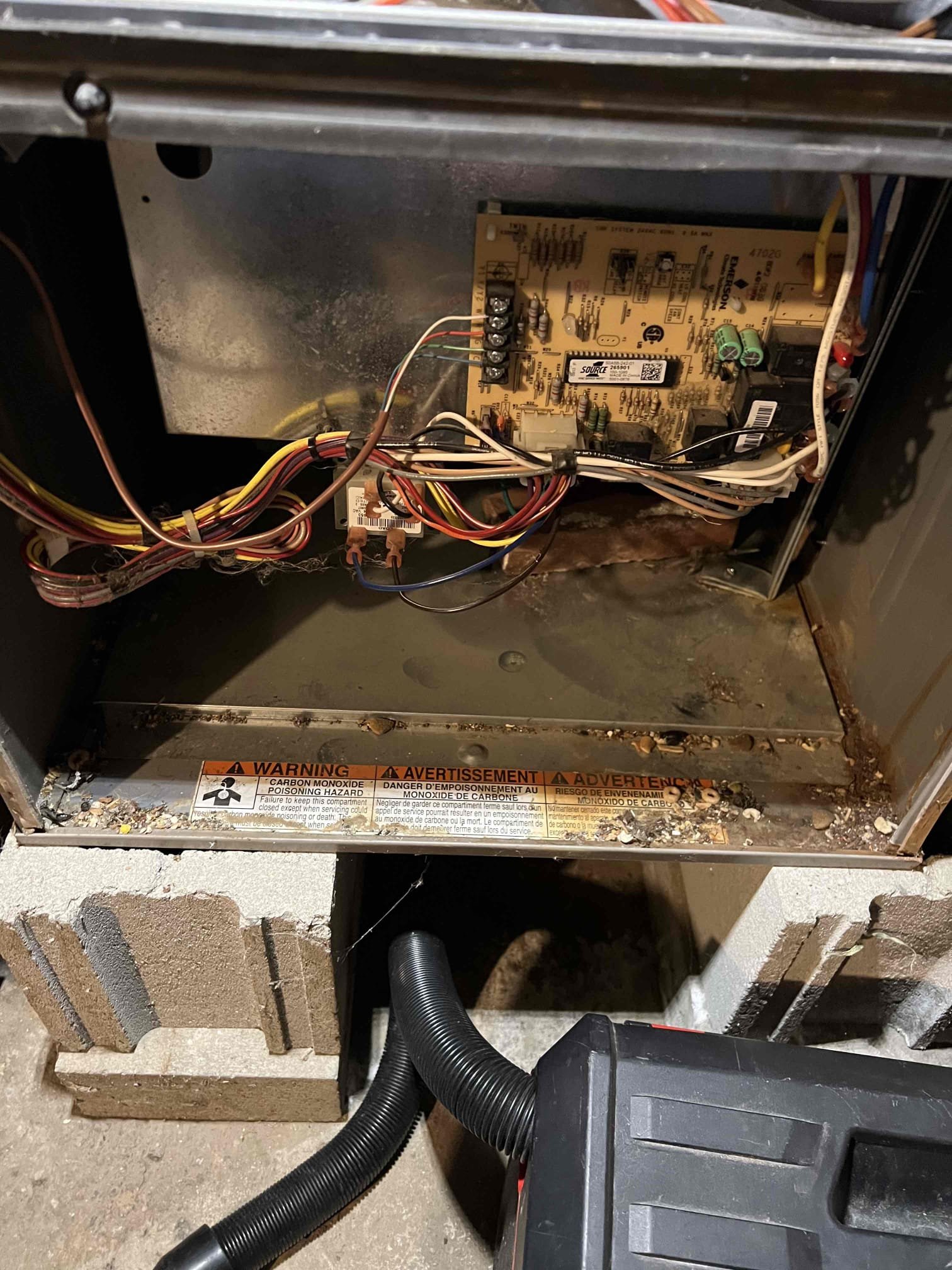 Arrived onsite to investigate a no-heat issue on a York propane furnace. The furnace was off upon arrival. We turned the unit on and it initially fired and ran properly; however, after approximately five minutes of operation, it shut off and displayed a limit switch fault. Upon inspection, we found the air filter to be heavily plugged. A clogged air filter can restrict airflow and cause the furnace to trip the limit switch. We recommended replacing the air filter and performing an annual furnace tune-up. The customer stated they would obtain a replacement air filter. 

Performed annual tune-up, cleaned the burners, heat exchanger, igniter, and flame sensor. Checked all safety controls, condensate, venting, fans, and overall furnace operation. Bubble-tested the gas line and checked carbon monoxide levels — no leaks detected. Verified operation; system is running properly at this time.