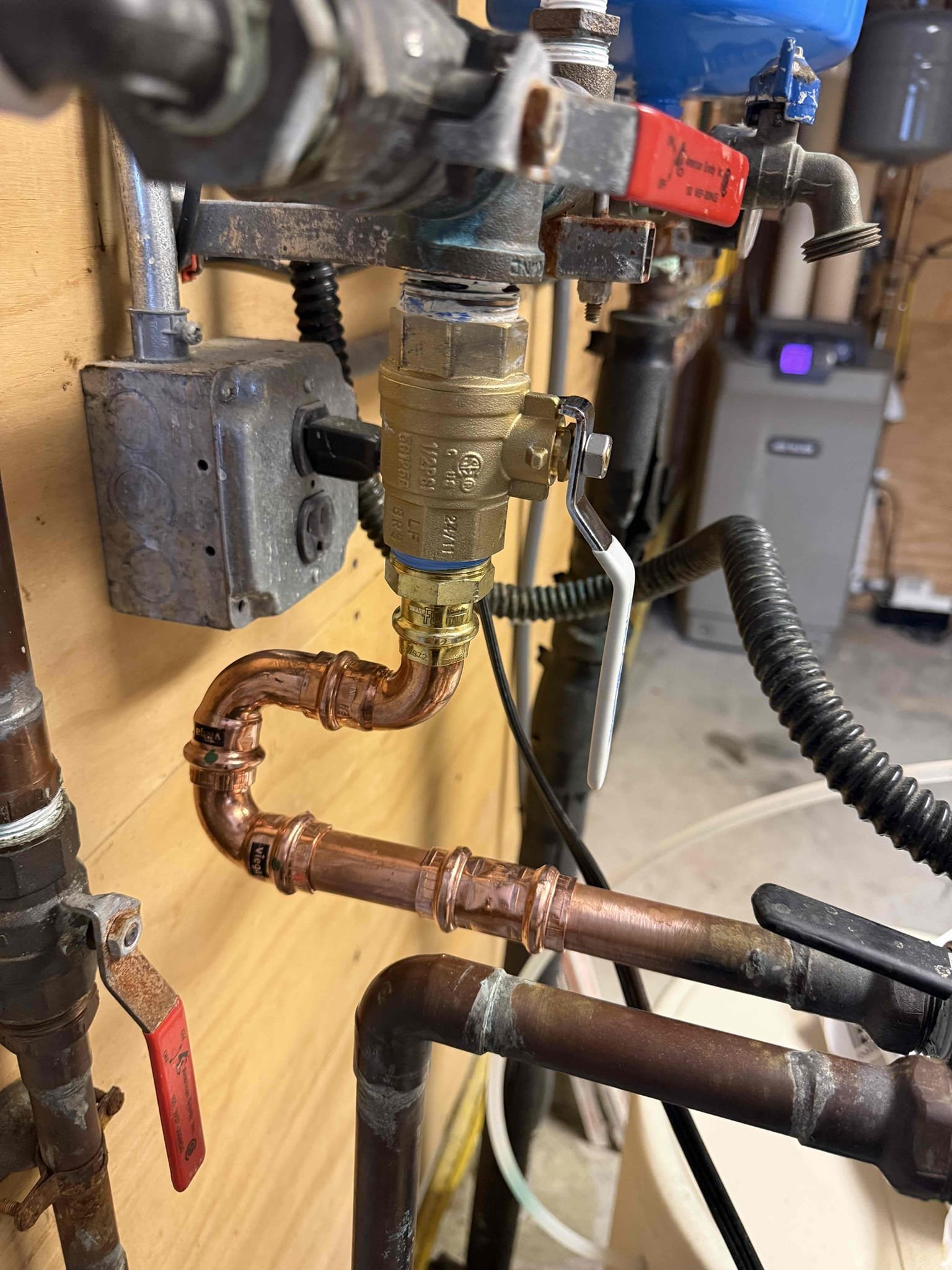 For this job, we replaced the leaking ball valve on the water softener to restore a secure, leak-free connection and ensure reliable operation of the system. In addition, we replaced the fill valve in the upstairs toilet due to excessive noise during operation. The new fill valve now provides quieter, more efficient refilling and improved overall performance. All materials were properly installed to current plumbing standards, and both the water softener valve and the toilet were thoroughly tested upon completion to verify proper operation and confirm there are no leaks.