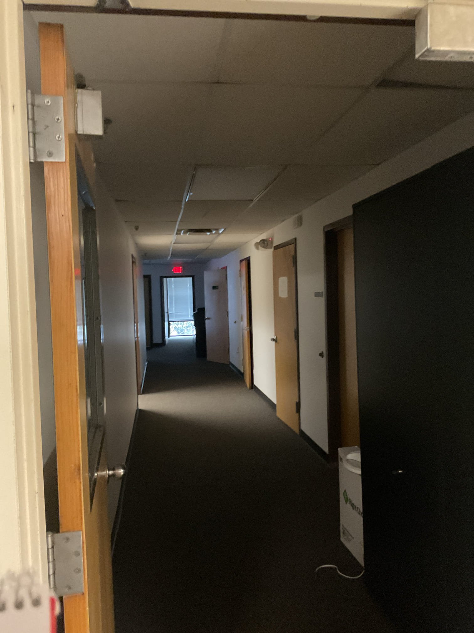 For this job I met with the landlord of the commercial space and the owner of the company that may be moving into the space. The opportunity to install a laundry connection was discussed, measurements were taken and a material list was completed. It is undetermined if the install will be feasible. The 4” vent stack between the two toilets in the separate office space would be receiving the drainage from the laundry. The installation will require a drain pump and utility sink. If the installation is feasible the.n the estimates will be emailed