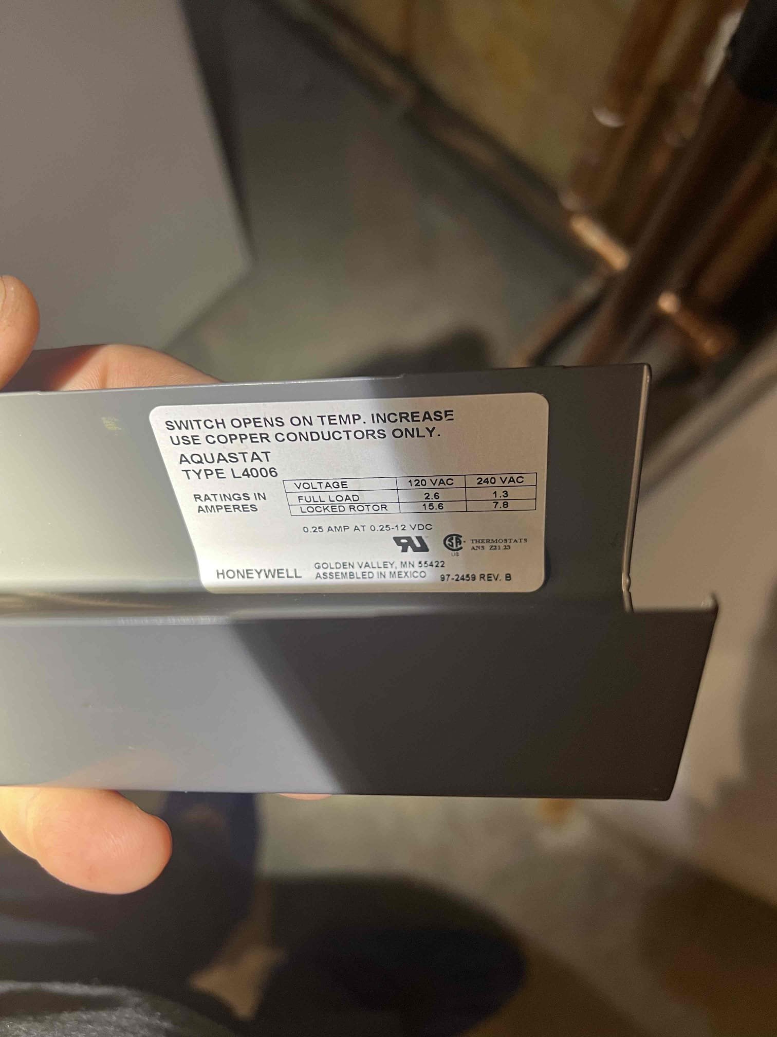 Arrived onsite to investigate a water leak at the indirect water heater. During my thorough evaluation, I found the leak originating from the aquastat well. The aquastat was also seized inside the well. I recommended replacing both the aquastat and the well, and emailed estimates to the customer.