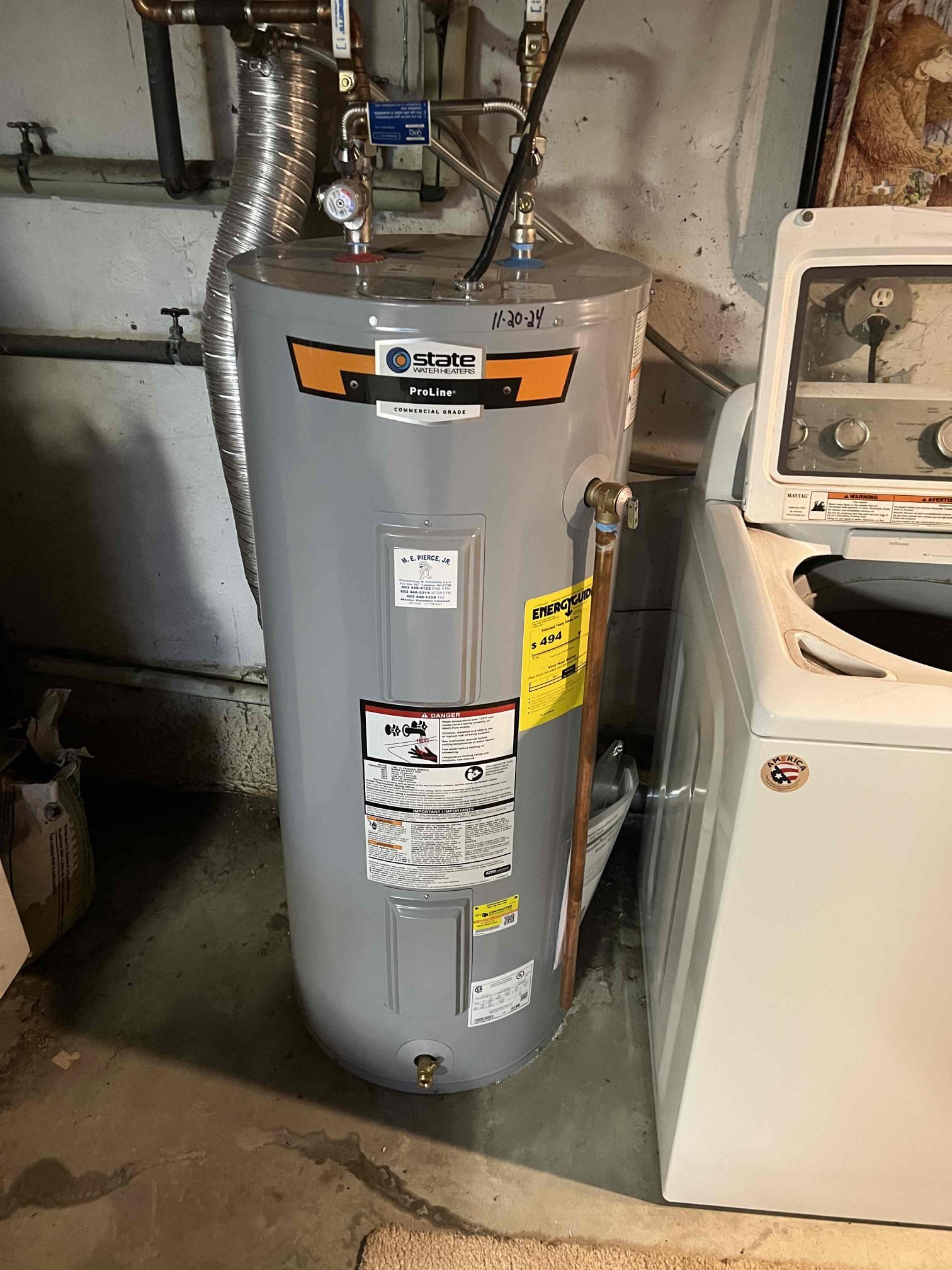 Arrived onsite to investigate insufficient hot water on an electric water heater. The water heater was replaced in November 2024. I inspected the unit and found it to be operating properly. I checked the sinks and verified adequate hot water at 116°F. The shower hot water temperature measured 105°F, indicating an issue with the shower valve. I recommend replacing the shower valve cartridge. The required part was not available on my van, so we will need to return. We will call to schedule a follow-up appointment.