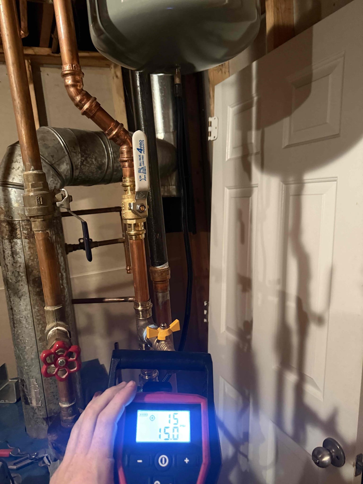  Replaced three high vents on the boiler system. Performed a complete boiler purge to remove air from the system and purged all heating zones, confirming proper circulation and heat output. Inspected and verified the expansion tank pressure; the tank was found at 6 PSI and was pressurized to 15 PSI, where it held steady. Confirmed all zones were heating properly after service. Reviewed system operation and safety considerations with the customer.