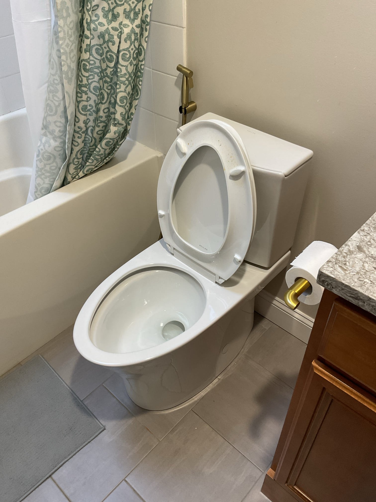 Upon arrival customer had a cracked toilet bowl. They got a parts warranty from Kohler and had a new bowl available. I removed the old toilet and disassembled it. I then put the tank on the new bowl and reinstalled the toilet. 

I thoroughly tested the toilet and found no leaks present at time of service. Toilet is working properly and flushing well. 