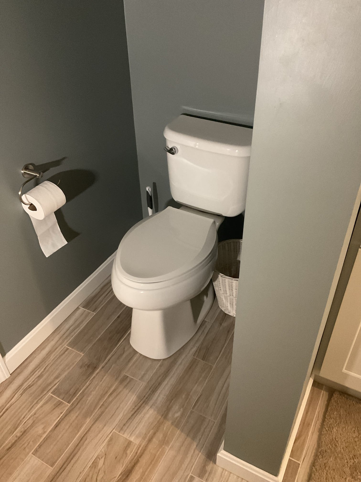 We identified signs of a possible leak beneath the shower; however, the source could not be confirmed without further access. After removing a section of Sheetrock below the shower for inspection, no active leaks were observed from the supply lines, valve body or drain, but water was noted leaking from the lower left corner of the shower wall when water was run along the tile, indicating failure at the tile or grout area. Additional cracking was observed along the shower base, and we recommend evaluation by a tile professional for further repair. The work area was cleaned and all debris was removed upon completion.