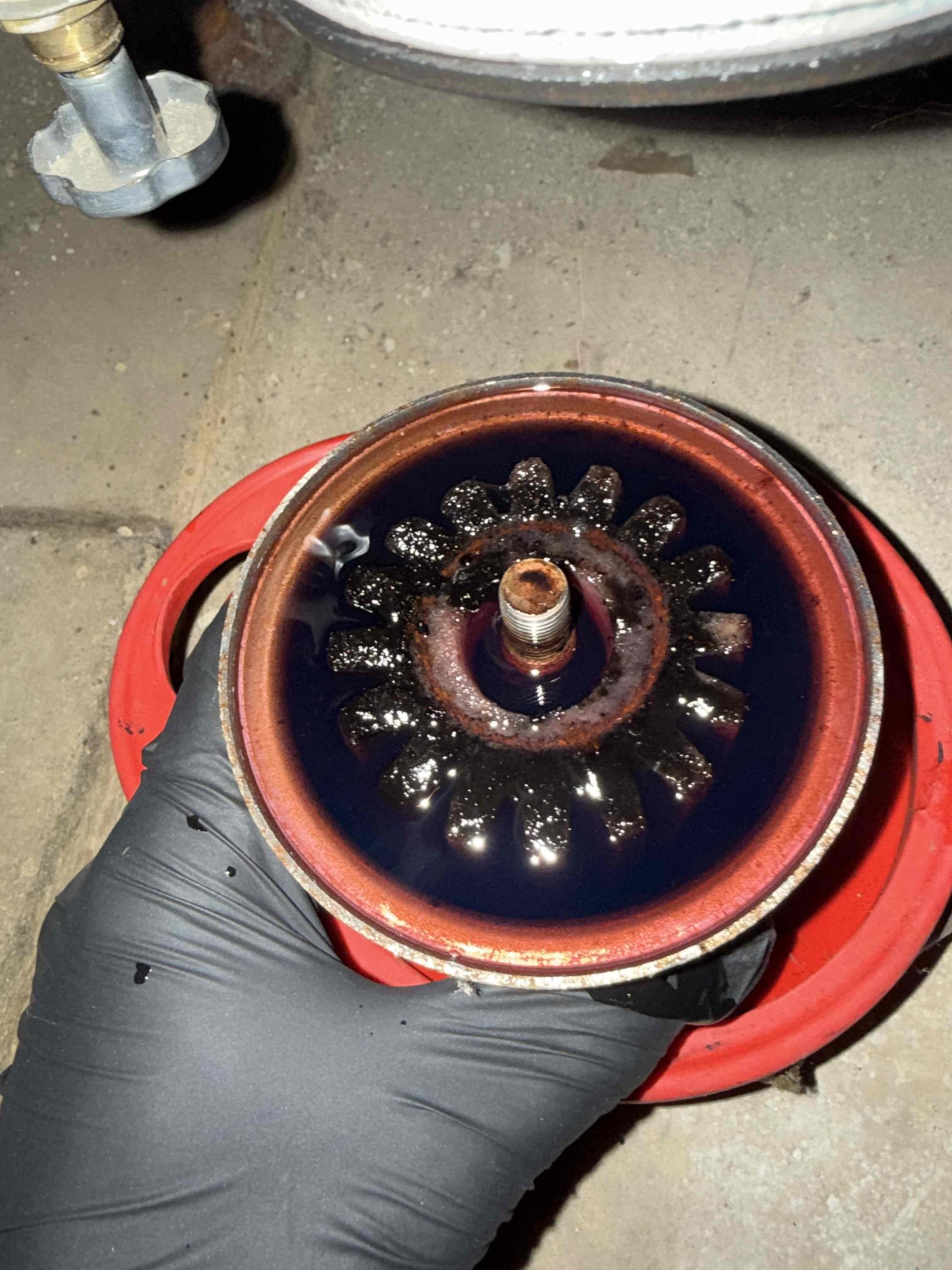 Customer reported no heat on the second floor. Diagnosed a failed circulator on the second-floor heating zone that was not circulating water. Replaced the failed circulator, purged the zone, and verified proper operation.

Replaced the boiler expansion tank and the automatic high vent on the air scoop due to failure. Inspected the air scoop nozzle, filter strainer, tank filter, and burner strainer; all were found restricted. Flushed the oil line to clear restrictions and restore proper fuel flow.

Performed combustion analysis and draft testing, and verified all system safeties were operating correctly. Confirmed all other heating zones were functioning properly and thermostats were responding as intended.

Completed annual maintenance on the oil-fired boiler system, including a comprehensive inspection of safety controls and components to ensure safe, efficient operation in accordance with manufacturer specifications.

Recommended future replacement of the boiler combustion chamber du