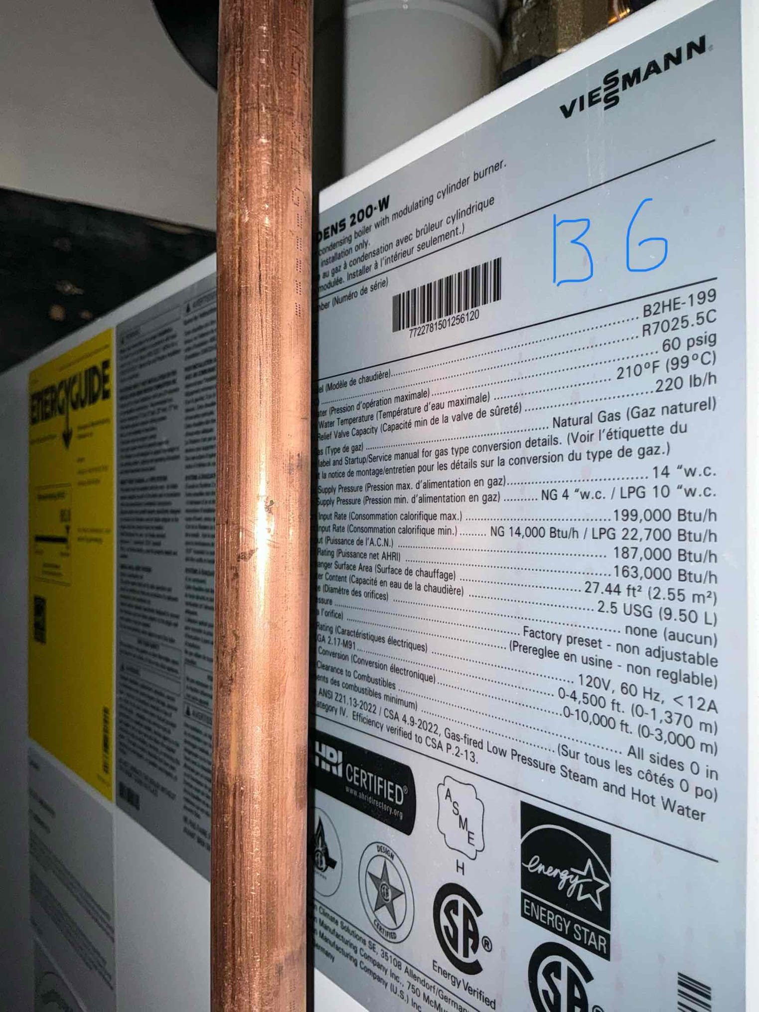 Took pictures of model and serial numbers for buildings 4,5,6