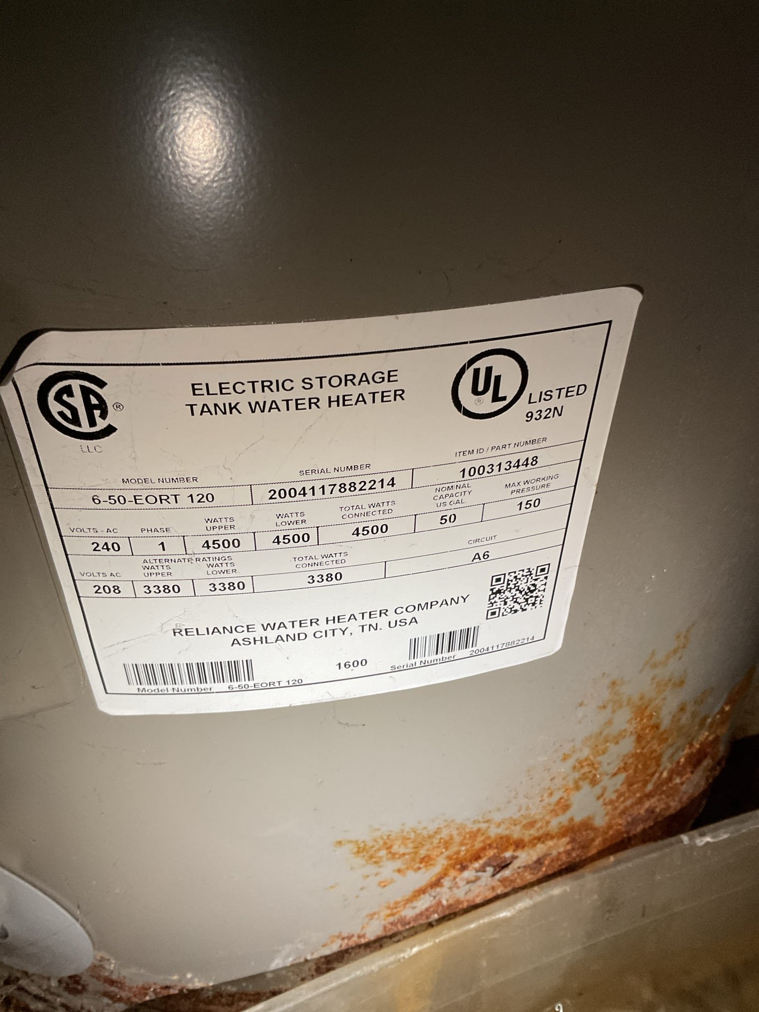 For this job, we came out to provide estimates for a water heater replacement. We advised that a detailed estimate would be emailed, including options for both a company-supplied unit and a customer-supplied unit, along with information on Jerm’s Home Care Club. Based on the existing conditions, we recommended the installation of a Rheem 50-gallon electric water heater, along with an ST-12 expansion tank, as the current expansion tank was found to be failing.