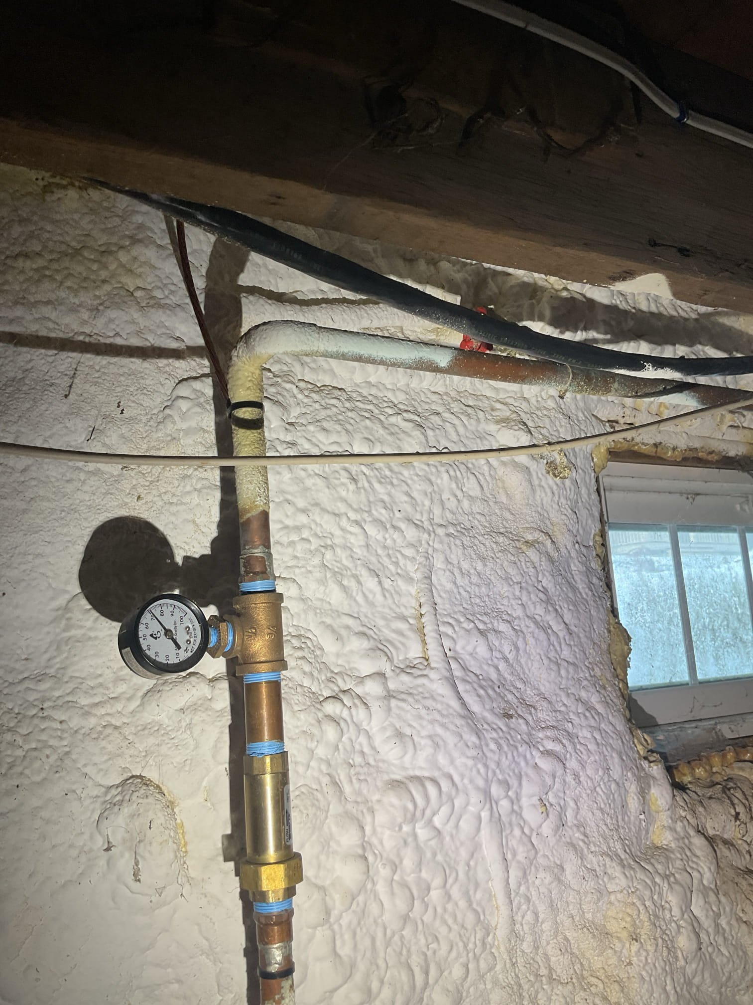 Service Summary

We were dispatched today in response to a concern of inadequate hot water throughout the house including the primary bathroom shower. Upon inspection, it was determined that the thermostatic mixing valve located at the water heater was not functioning properly. The mixing valve was replaced, restoring proper hot water temperature to the majority of fixtures throughout the home.

At this time, the primary bathroom shower is still not achieving adequate water temperature. We believe this issue is due to a faulty temperature control valve within the Grohe shower’s mixing valve. An estimate to replace this component will be emailed to restore proper operation of the primary shower.

During our comprehensive evaluation of the plumbing system, we noted the absence of a pressure reducing valve (PRV) on the main water supply. Incoming water pressure was measured at 95 PSI from the existing pressure gauge above the dual check valve, which exceeds recommended safe operating leve